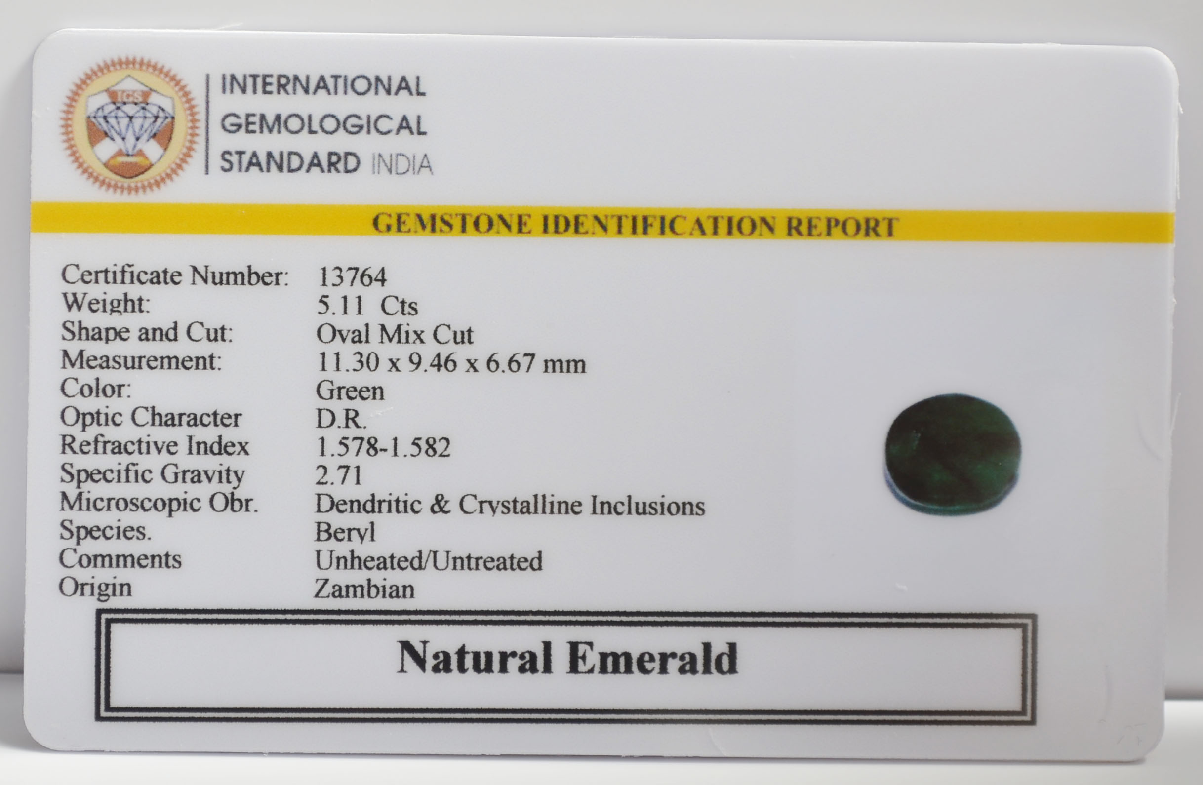 EMR23221K 2 EMERALD 5.11 Ct.