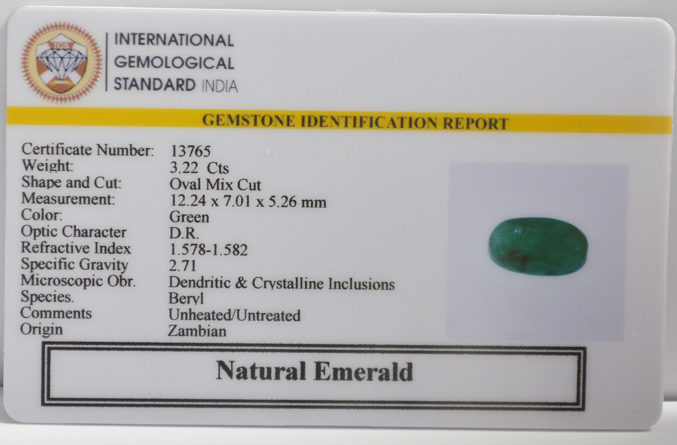 EMR23222K 2 EMERALD 3.22 Ct.