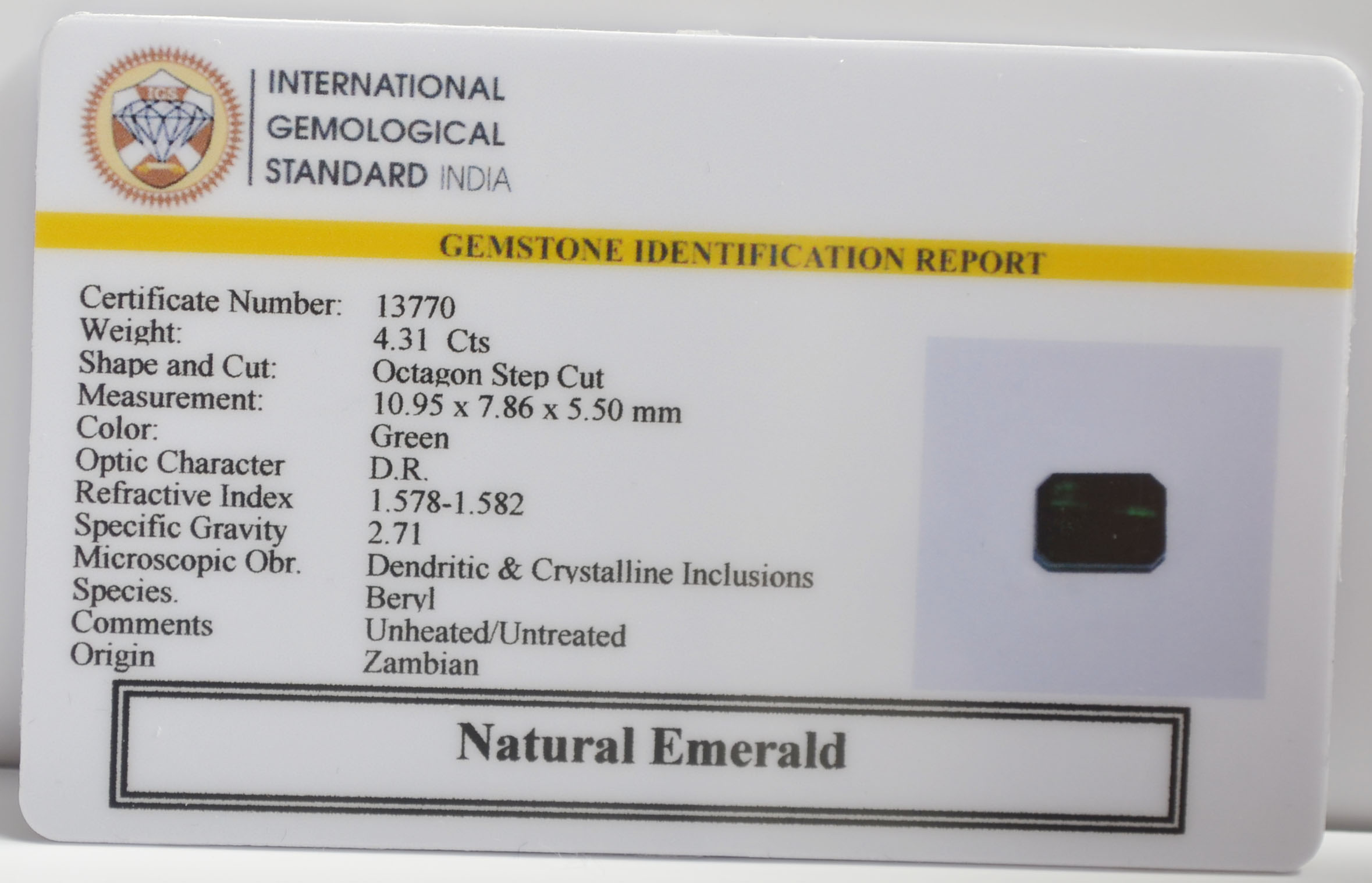 EMR23224K 2 EMERALD 4.31 Ct.