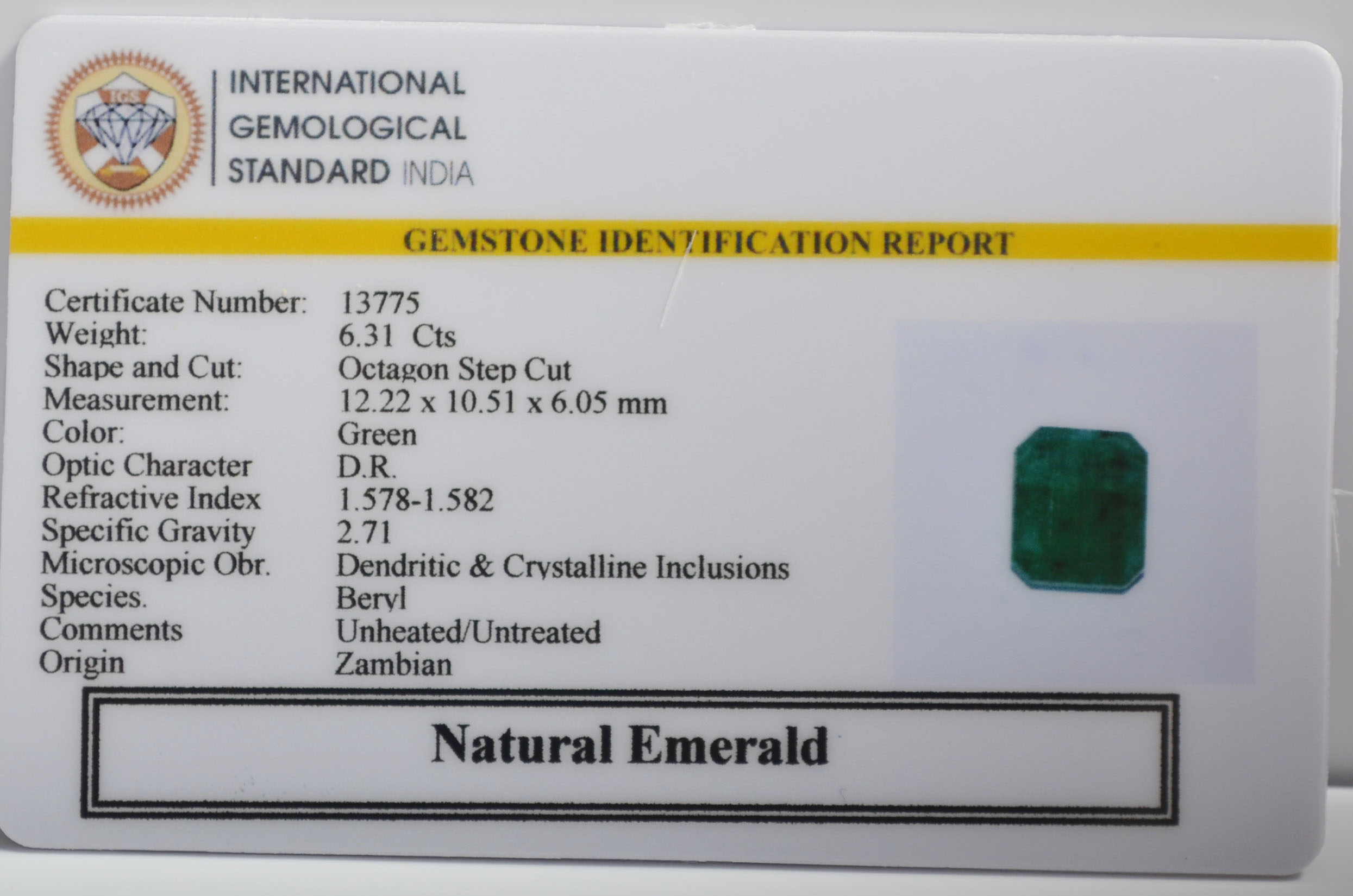 EMR23226K 2 EMERALD 6.31 Ct.