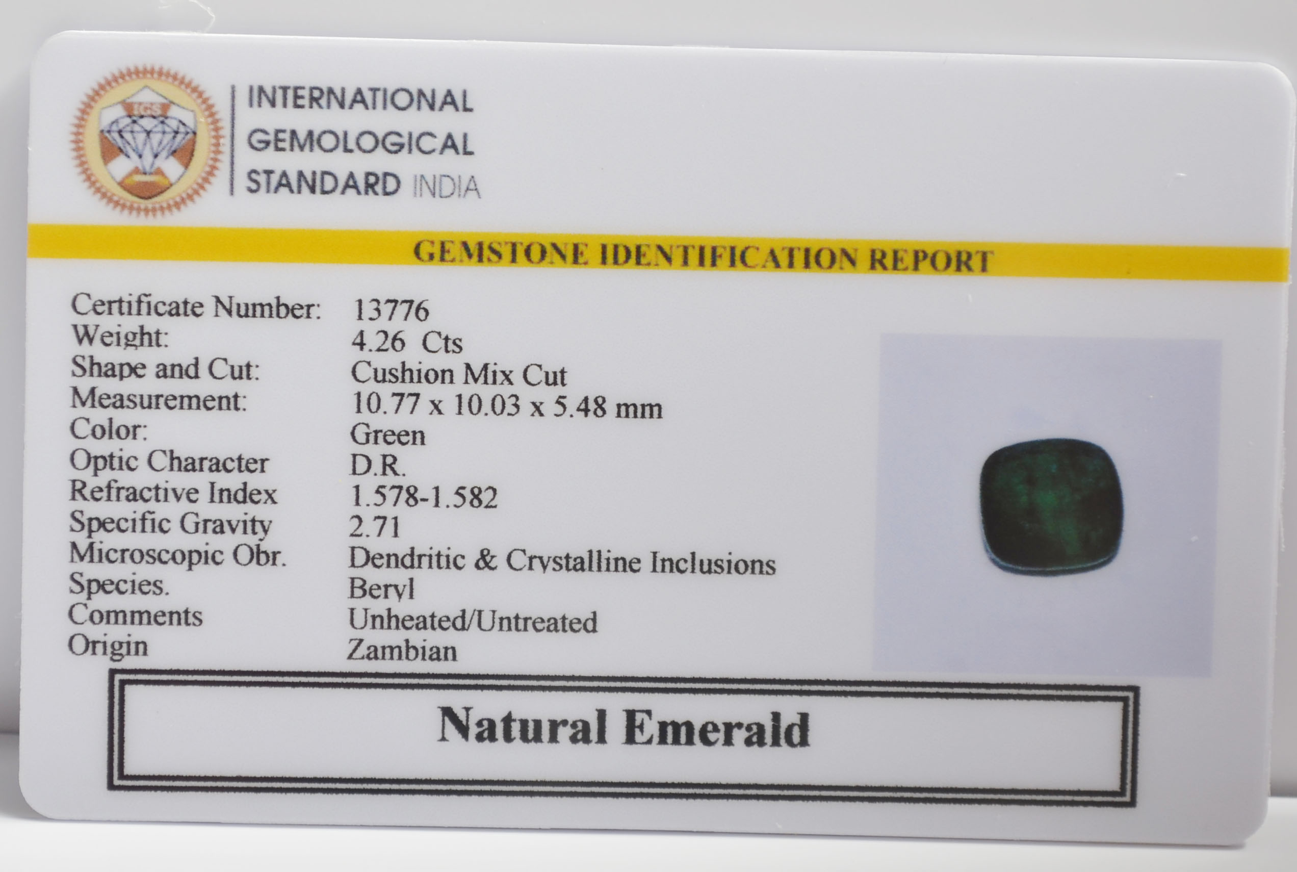 EMR23227K 2 EMERALD 4.26 Ct.