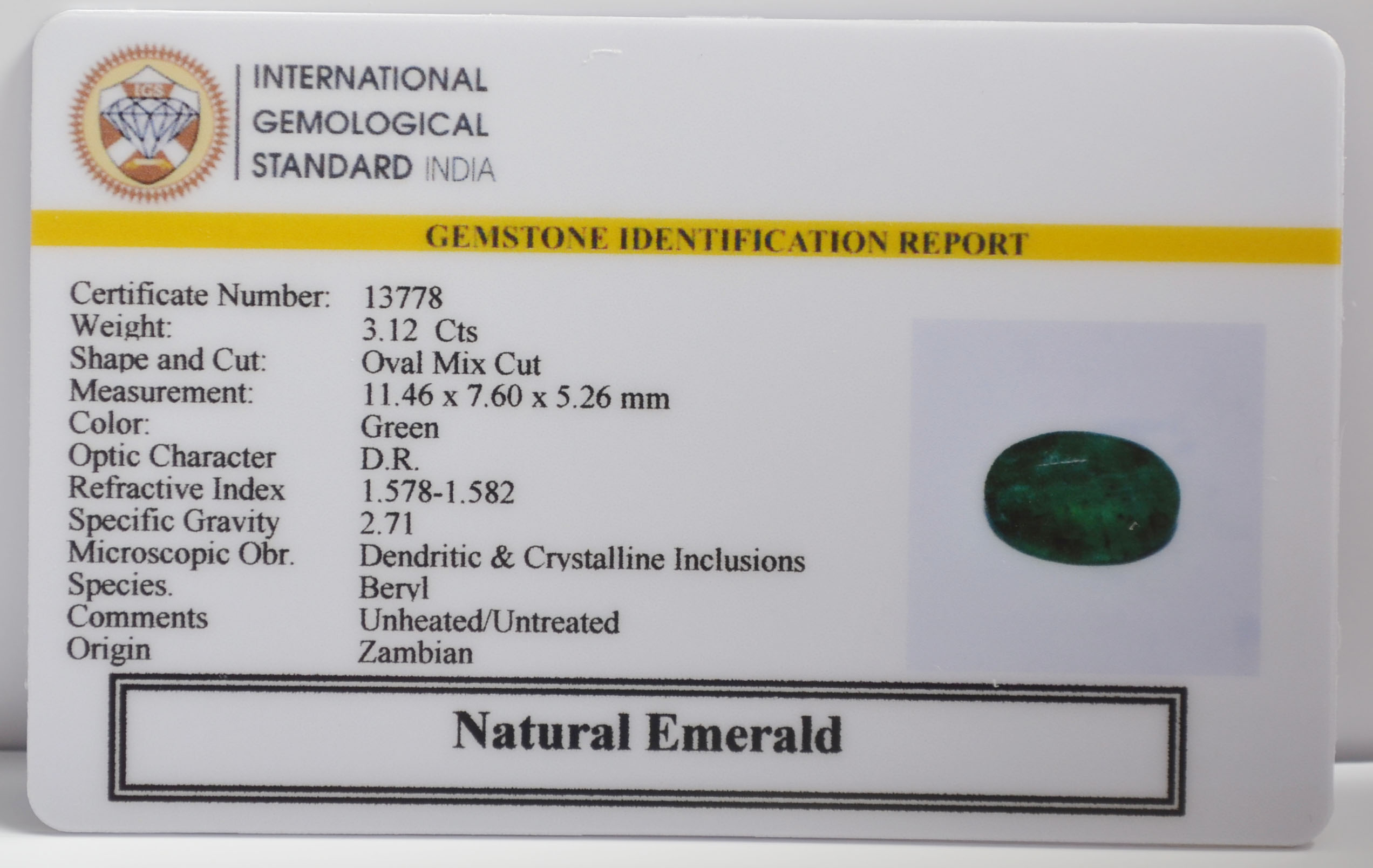 EMR23229K 2 EMERALD 3.12 Ct.