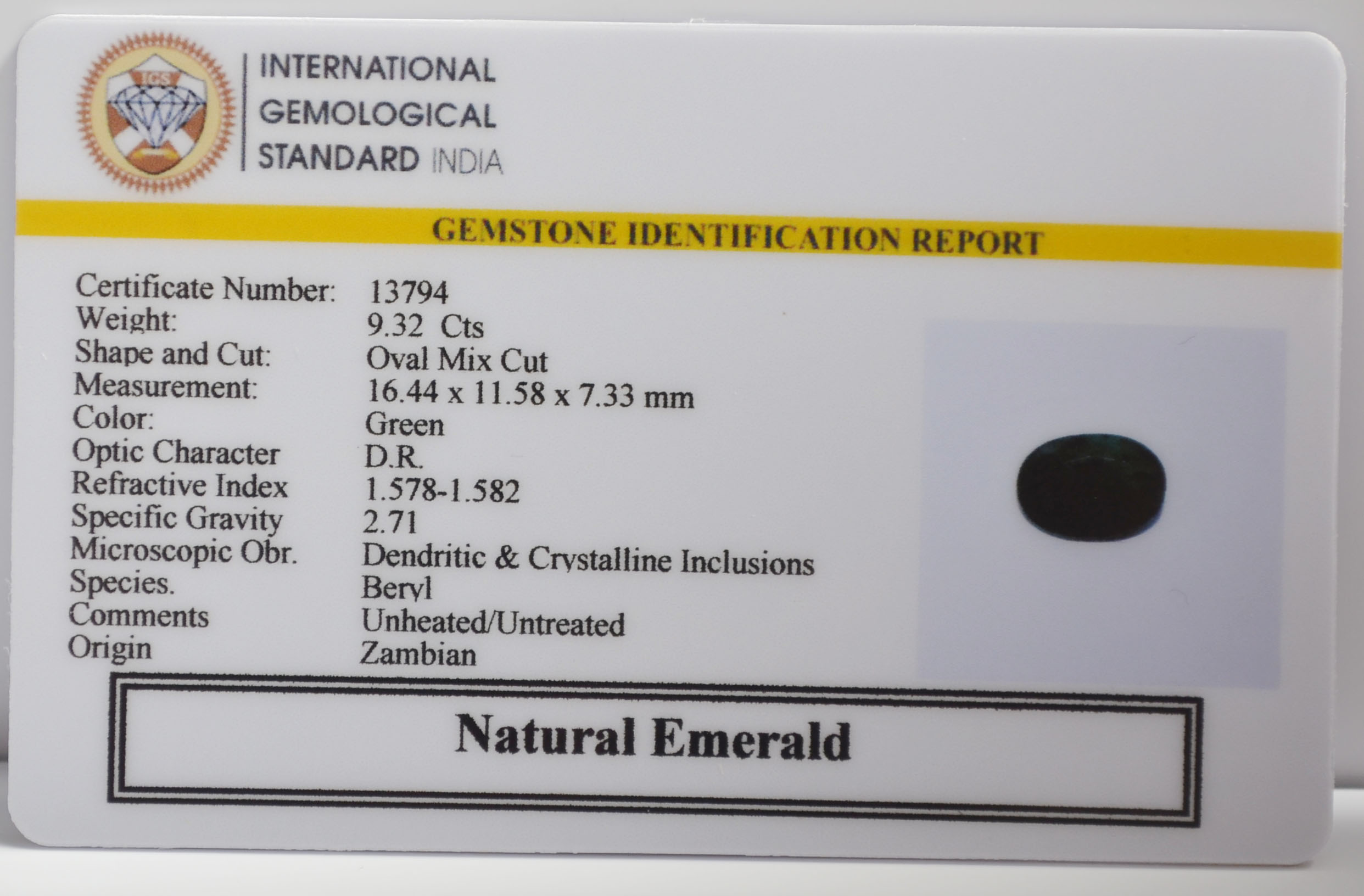 EMR23243K 2 EMERALD 9.32 Ct.