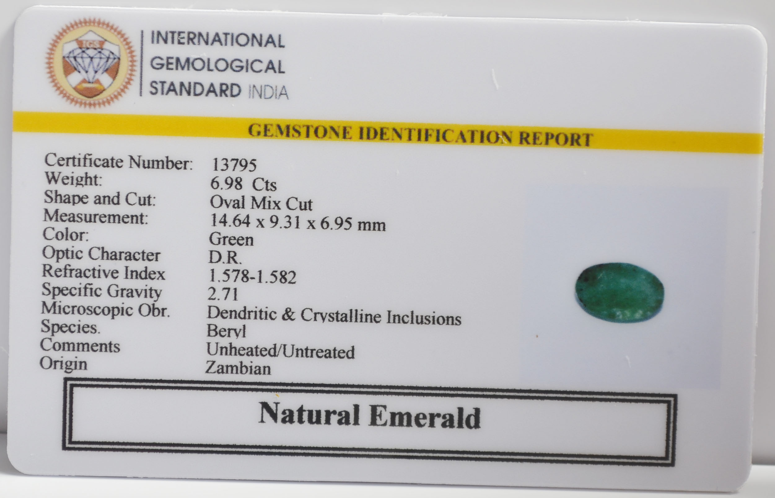 EMR23244K 2 EMERALD 6.98 Ct.