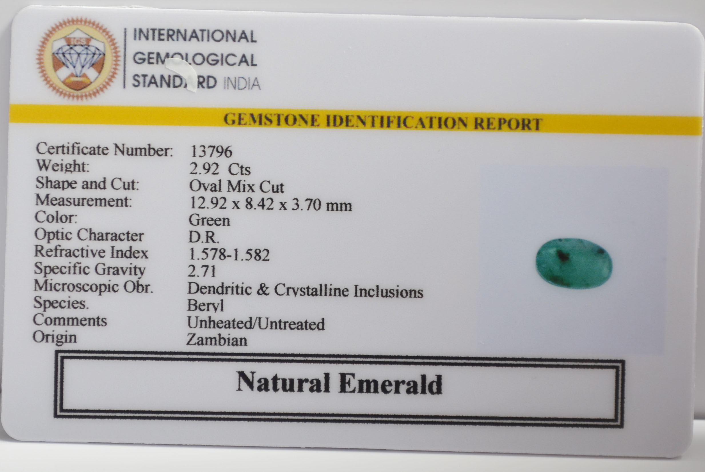EMR23245K 2 EMERALD 2.92 Ct.