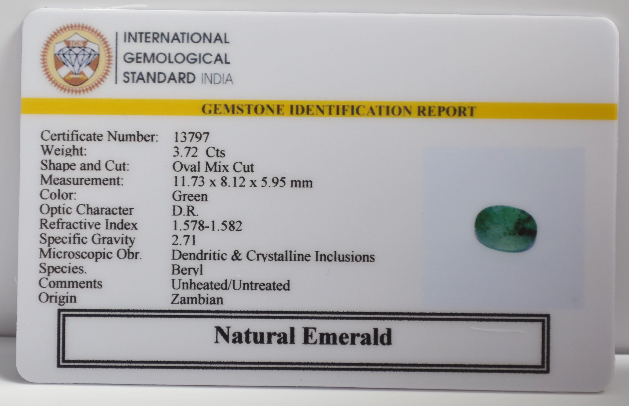 EMR23246K 2 EMERALD 3.72 Ct.