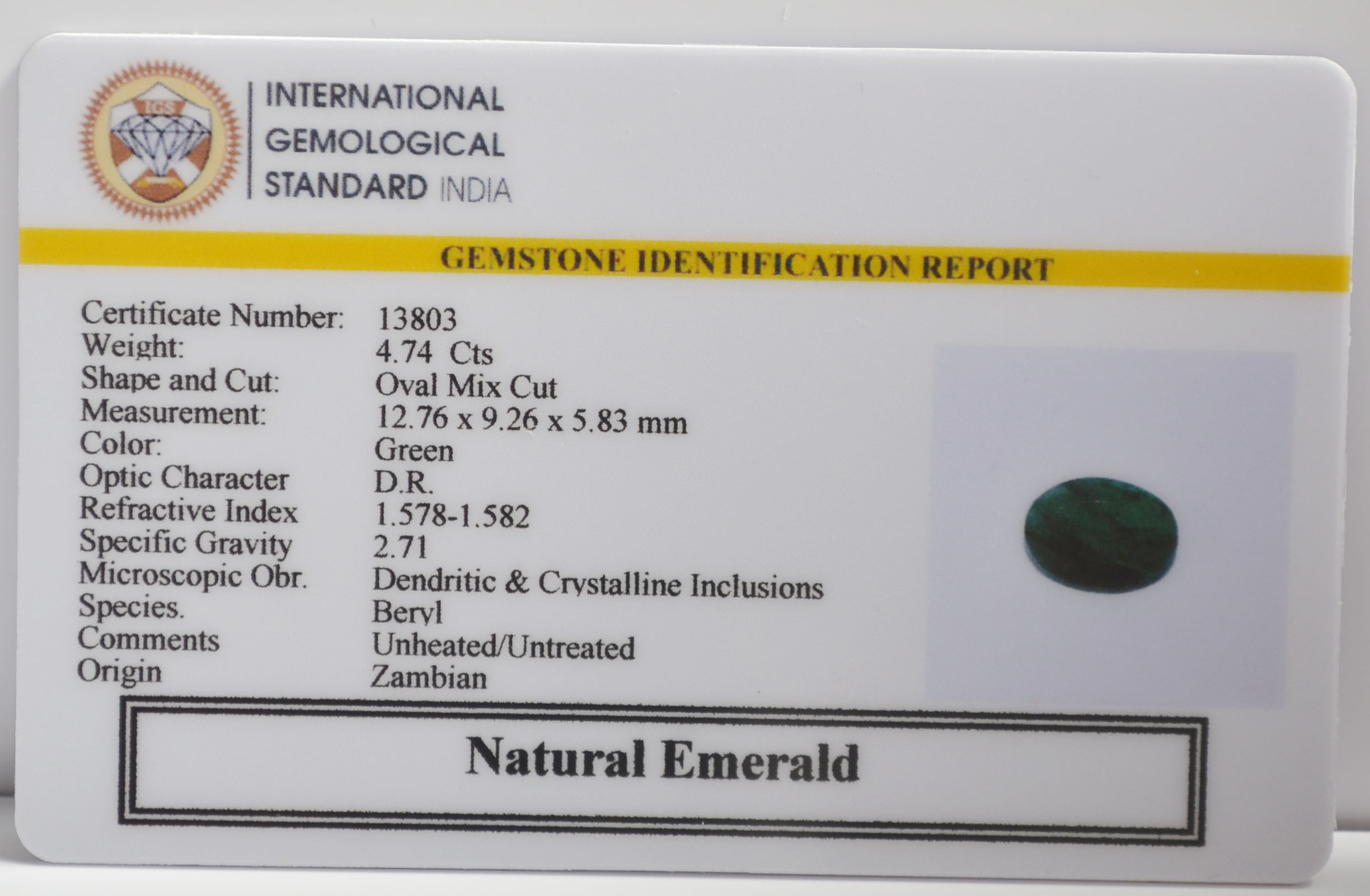 EMR23249K 2 EMERALD 4.74 Ct.