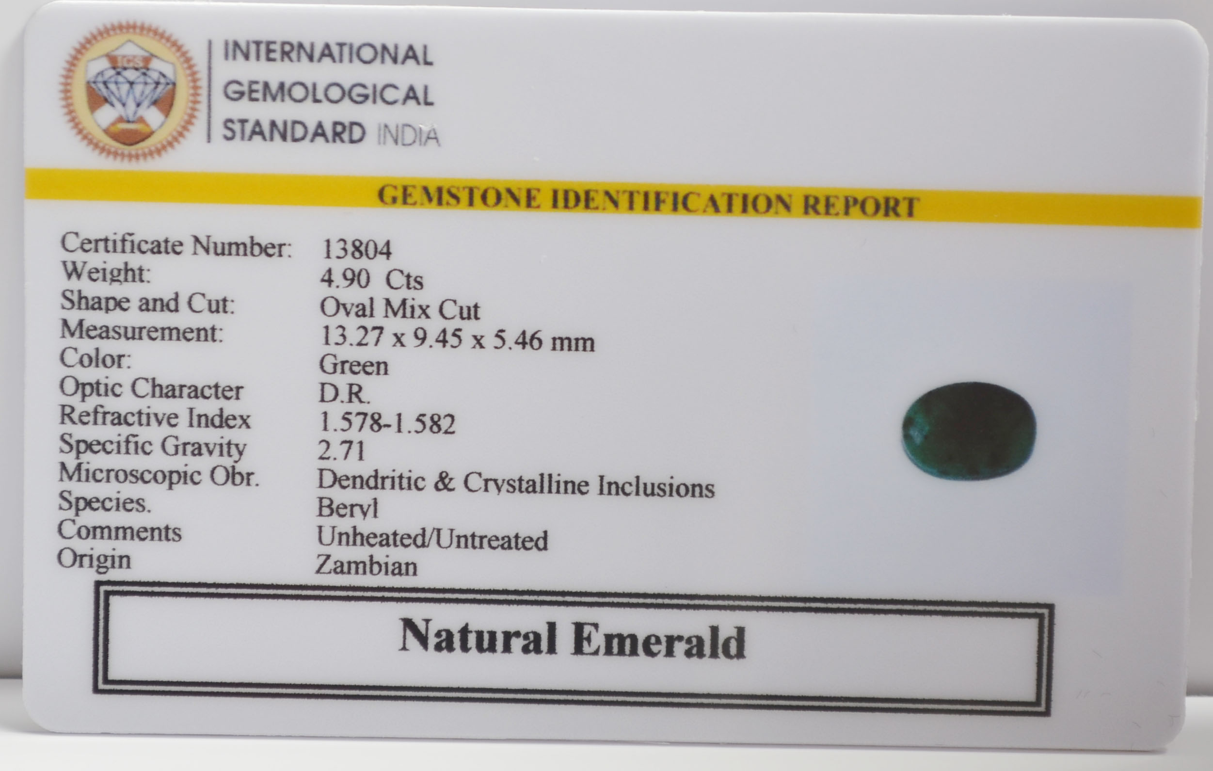 EMERALD 4.9 Ct. 3 EMR23250K 2 EMERALD 4.9 Ct.