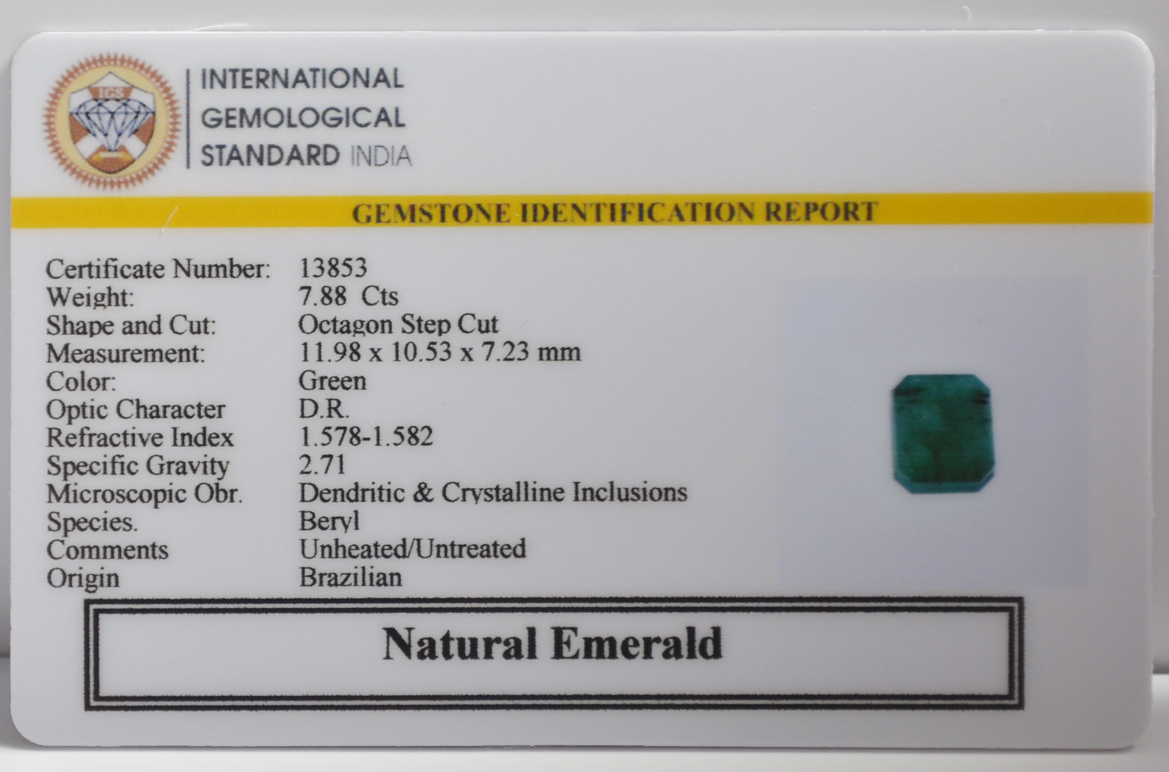 EMR23257K 2 EMERALD 7.88 Ct.