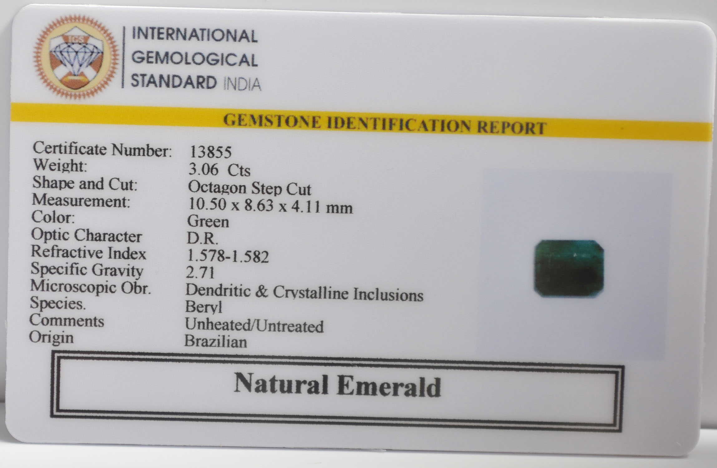 EMR23259K 2 EMERALD 3.06 Ct.