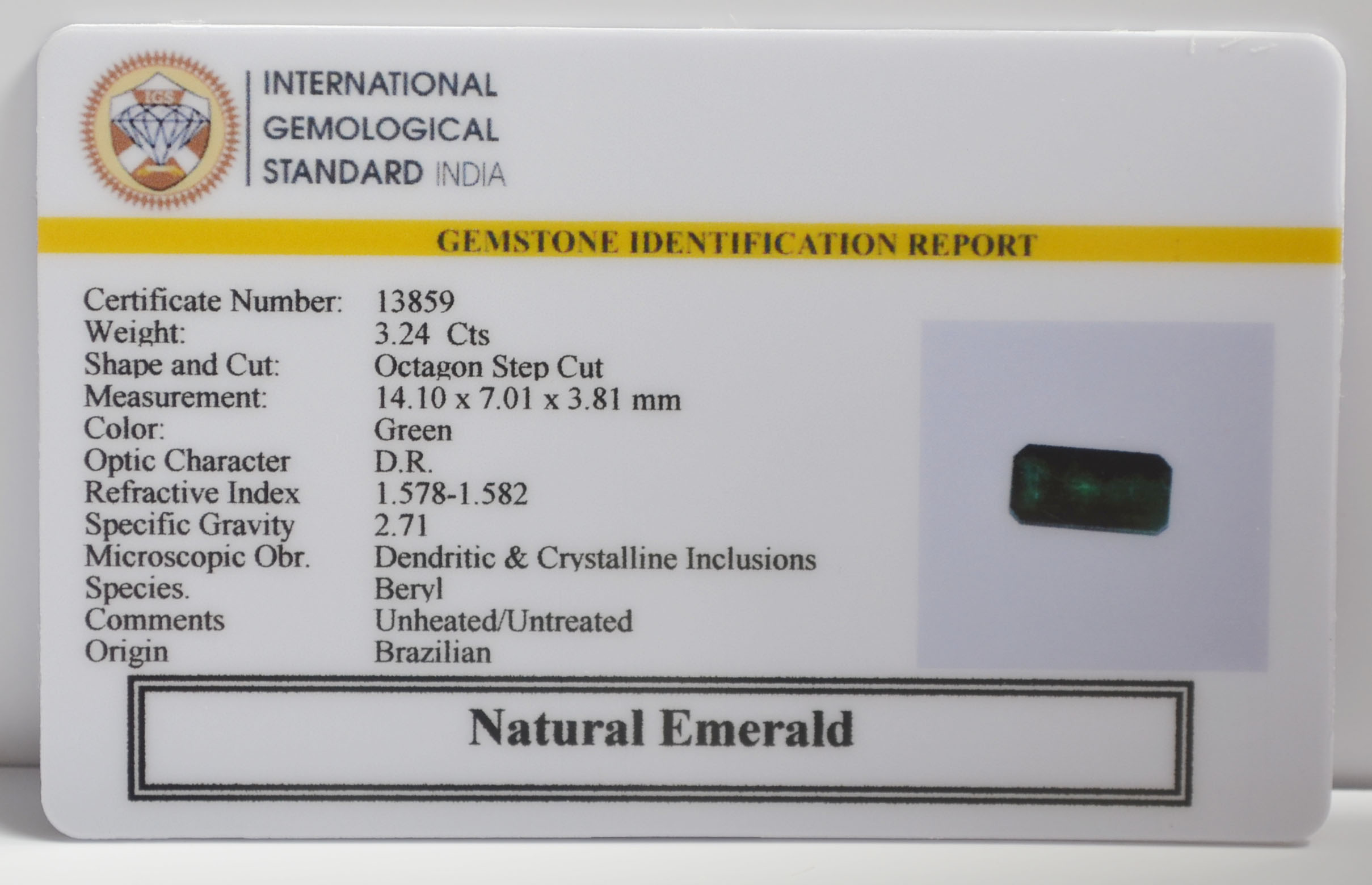EMR23262K 2 EMERALD 3.24 Ct.