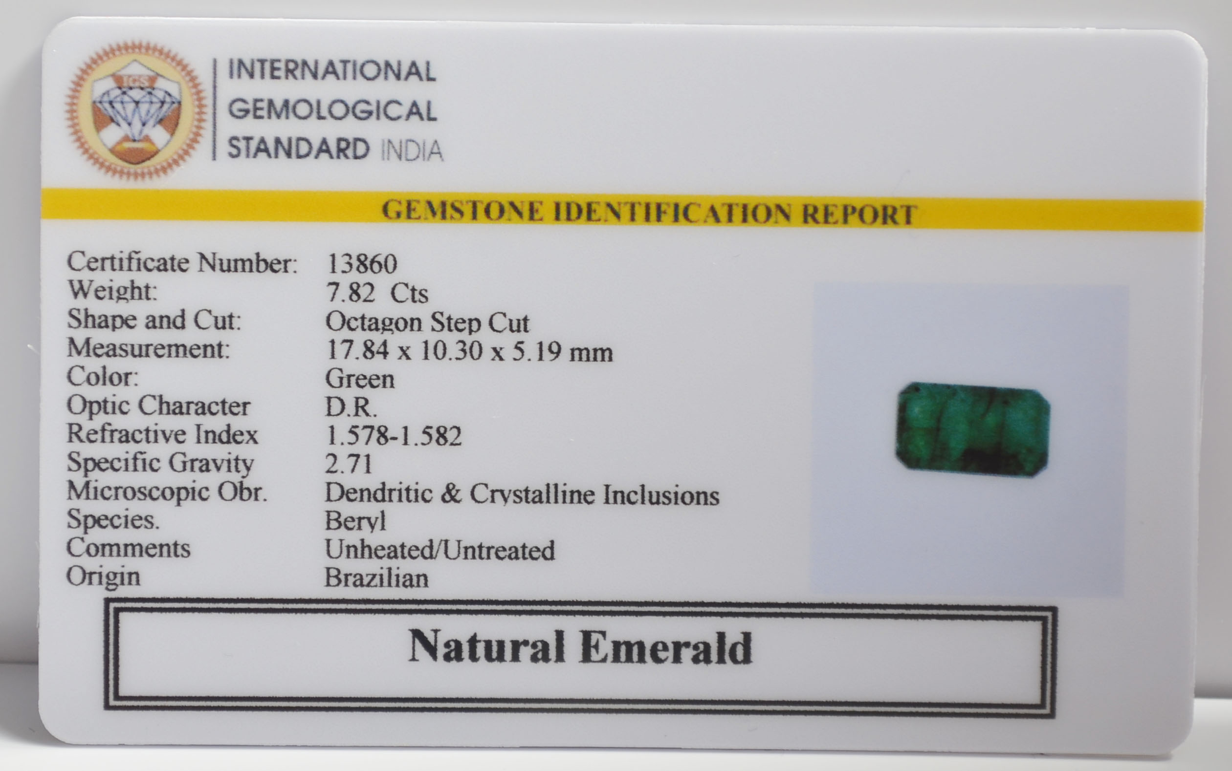 EMR23263K 2 EMERALD 7.82 Ct.