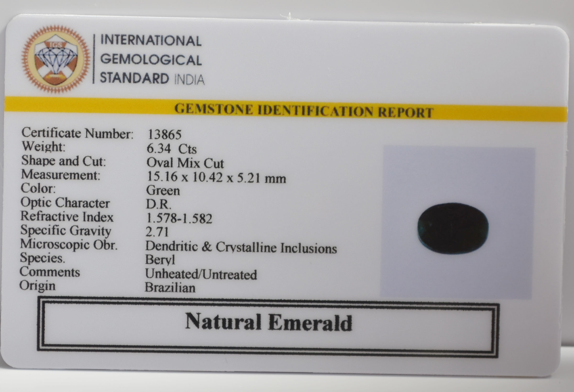 EMR23268K 2 EMERALD 6.34 Ct.