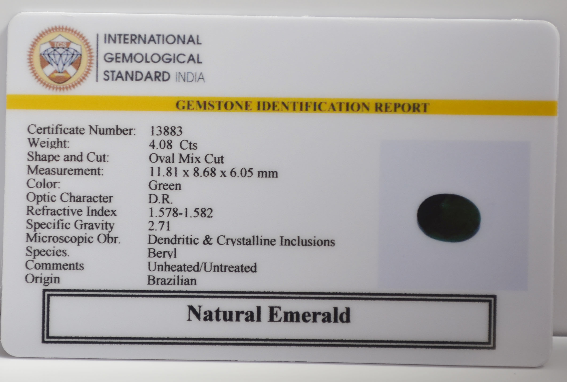 EMR23282K 2 EMERALD 4.08 Ct.