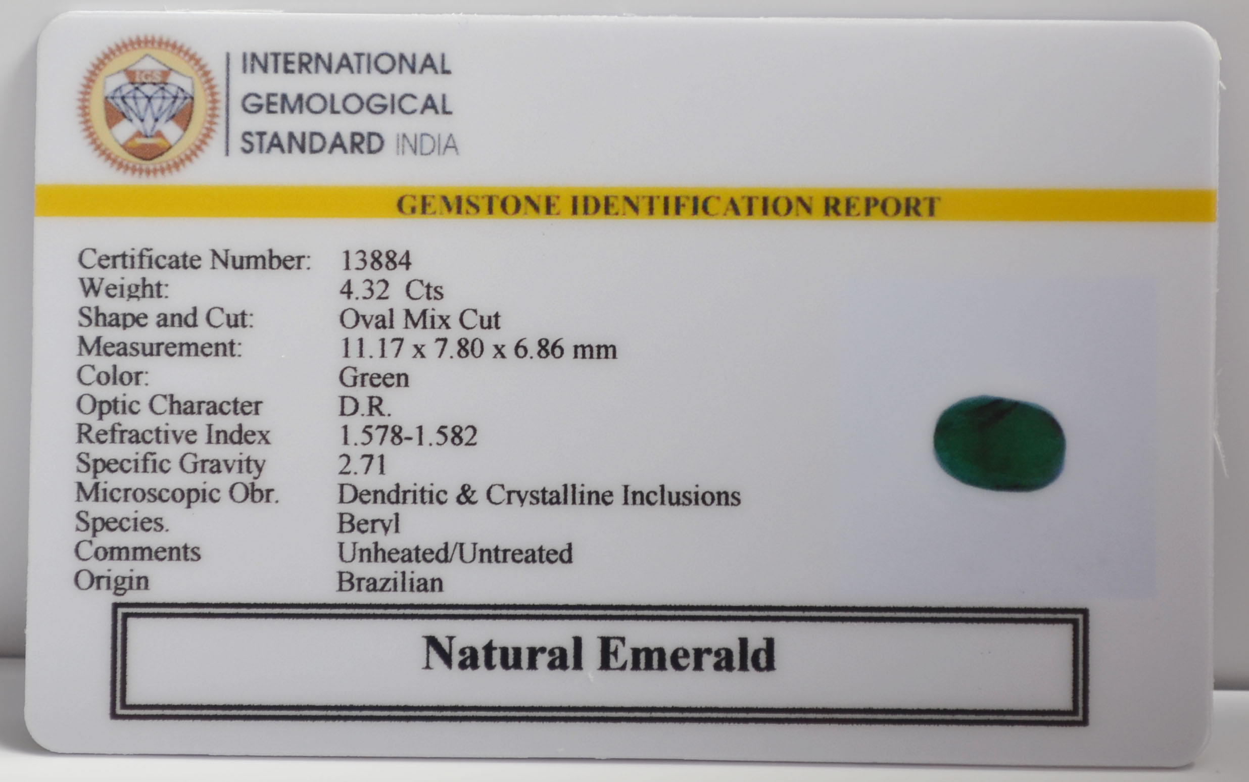 EMR23283K 2 EMERALD 4.32 Ct.
