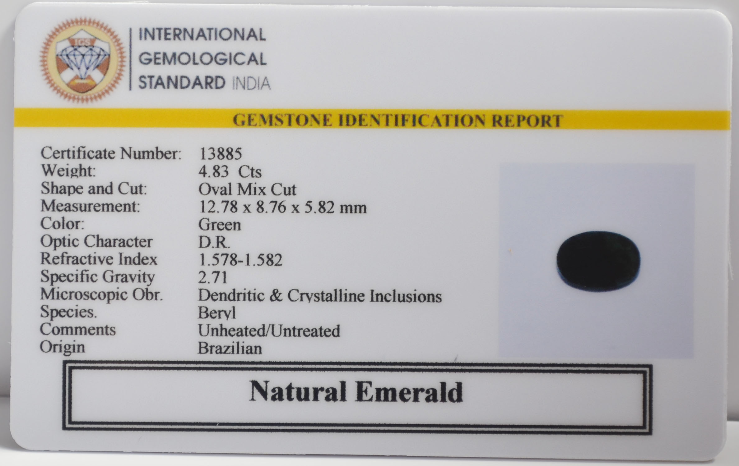 EMR23284K 2 EMERALD 4.83 Ct.