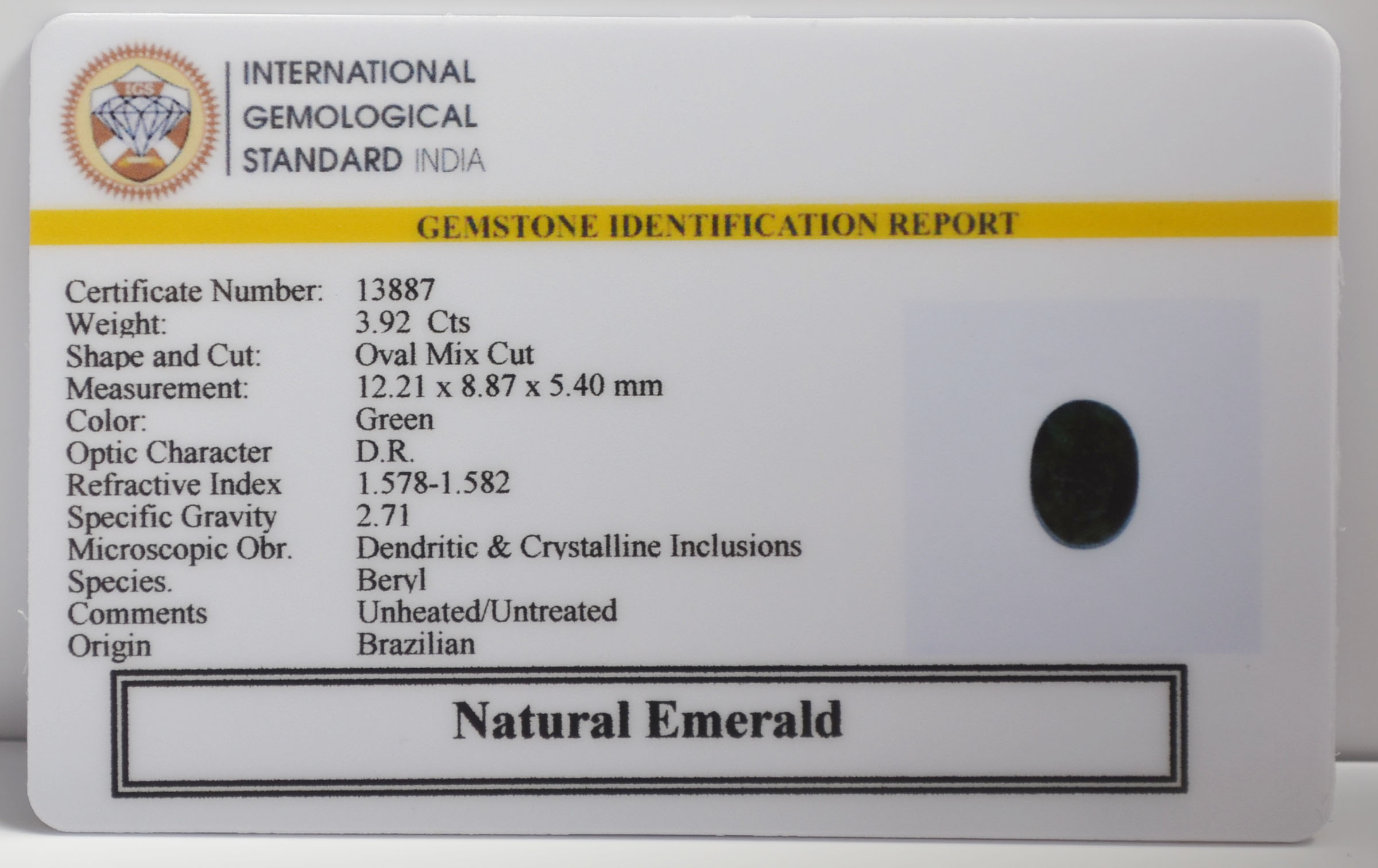 EMERALD 3.92 Ct. 3 EMR23286K 2 EMERALD 3.92 Ct.