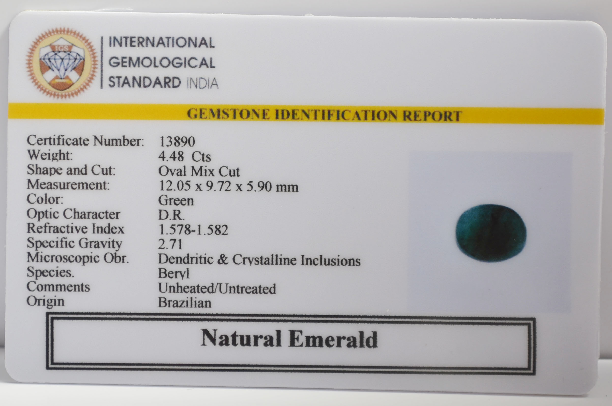 EMR23289K 2 EMERALD 4.48 Ct.
