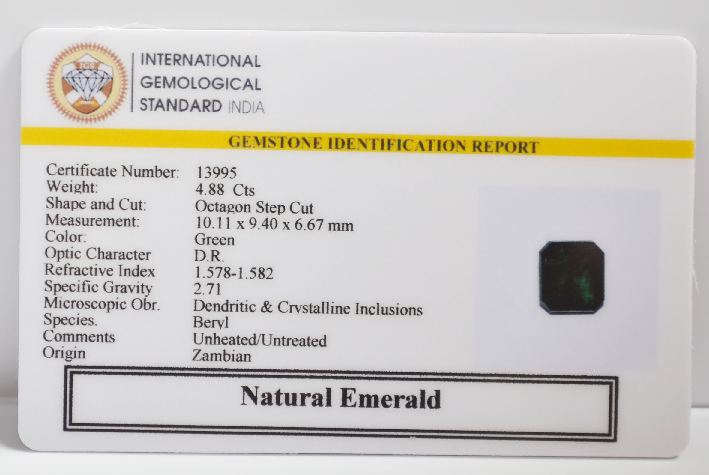 EMR23296K 2 EMERALD 4.88 Ct.