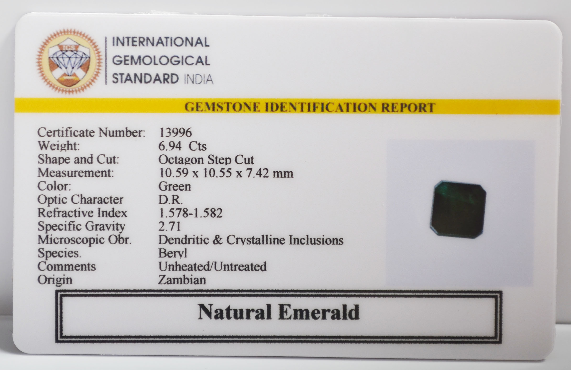 EMR23297K 2 EMERALD 6.94 Ct.