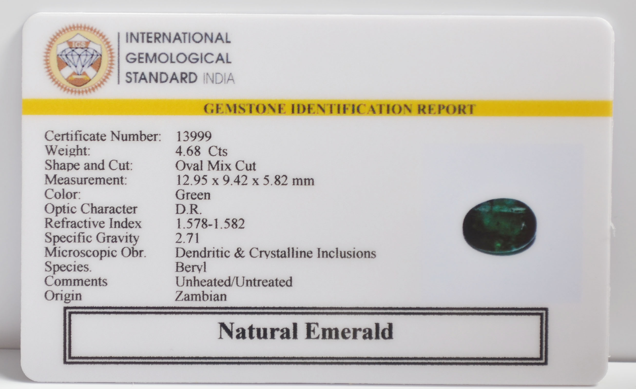 EMR23298K 2 EMERALD 4.68 Ct.