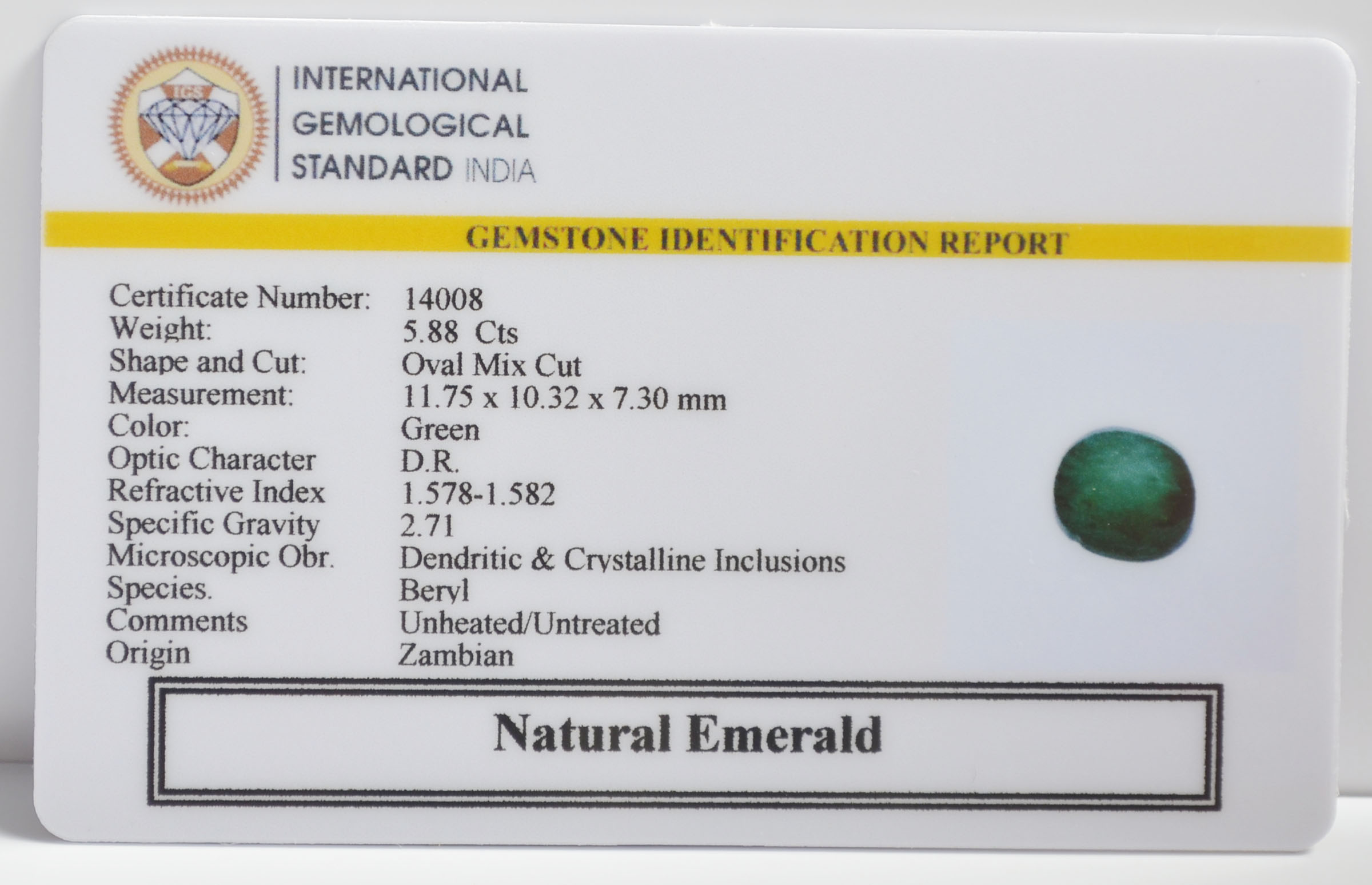EMR23304K 2 EMERALD 5.88 Ct.