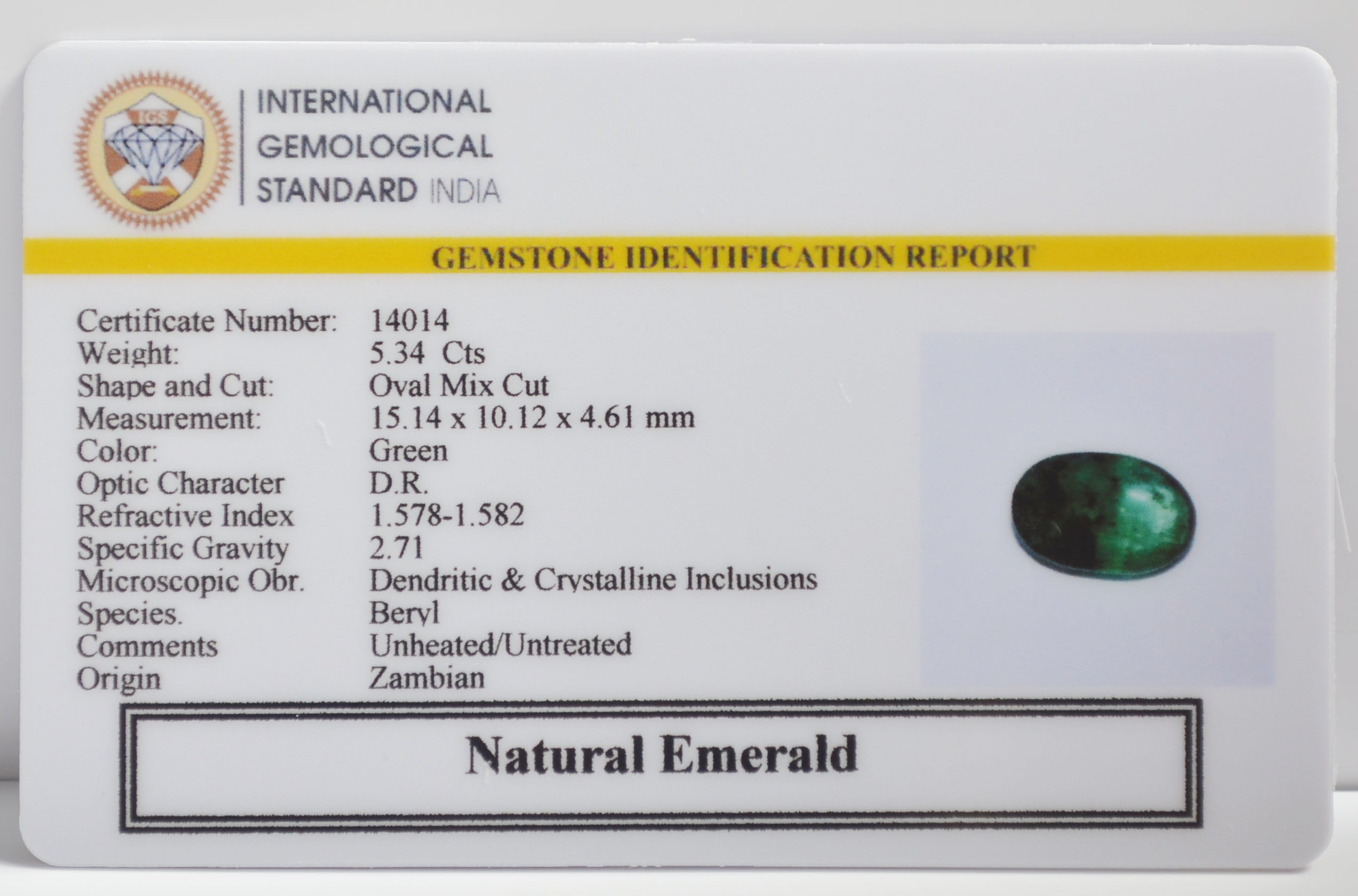 EMR23308K 2 EMERALD 5.34 Ct.