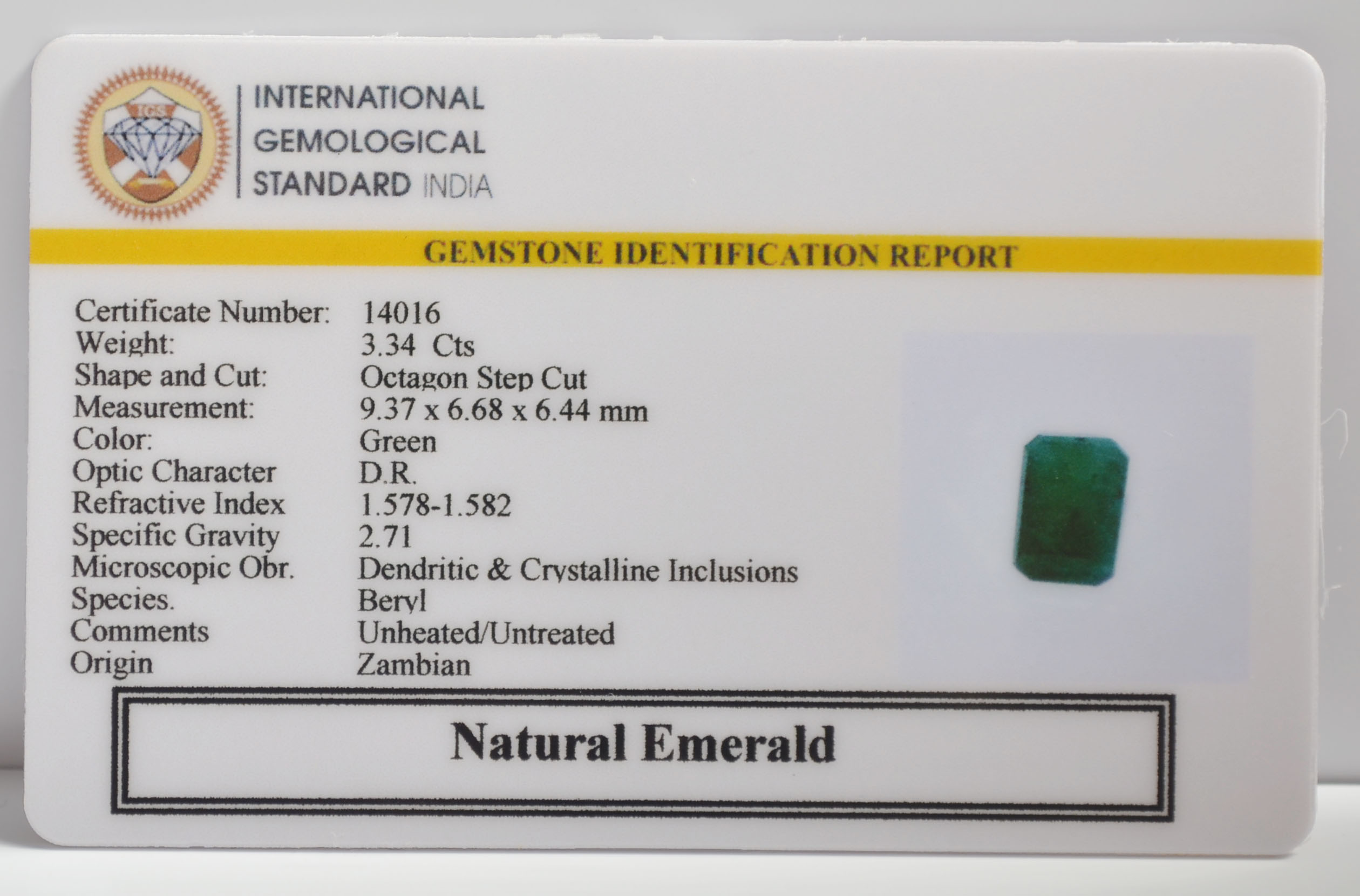 EMR23309K 2 EMERALD 3.34 Ct.