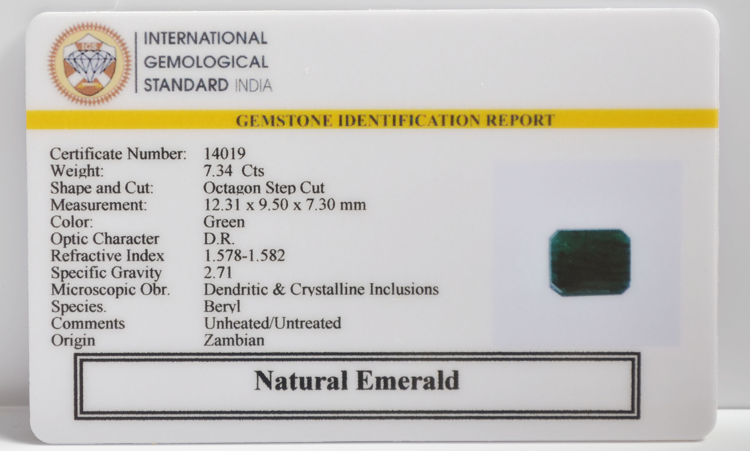 EMR23312K 2 EMERALD 7.34 Ct.