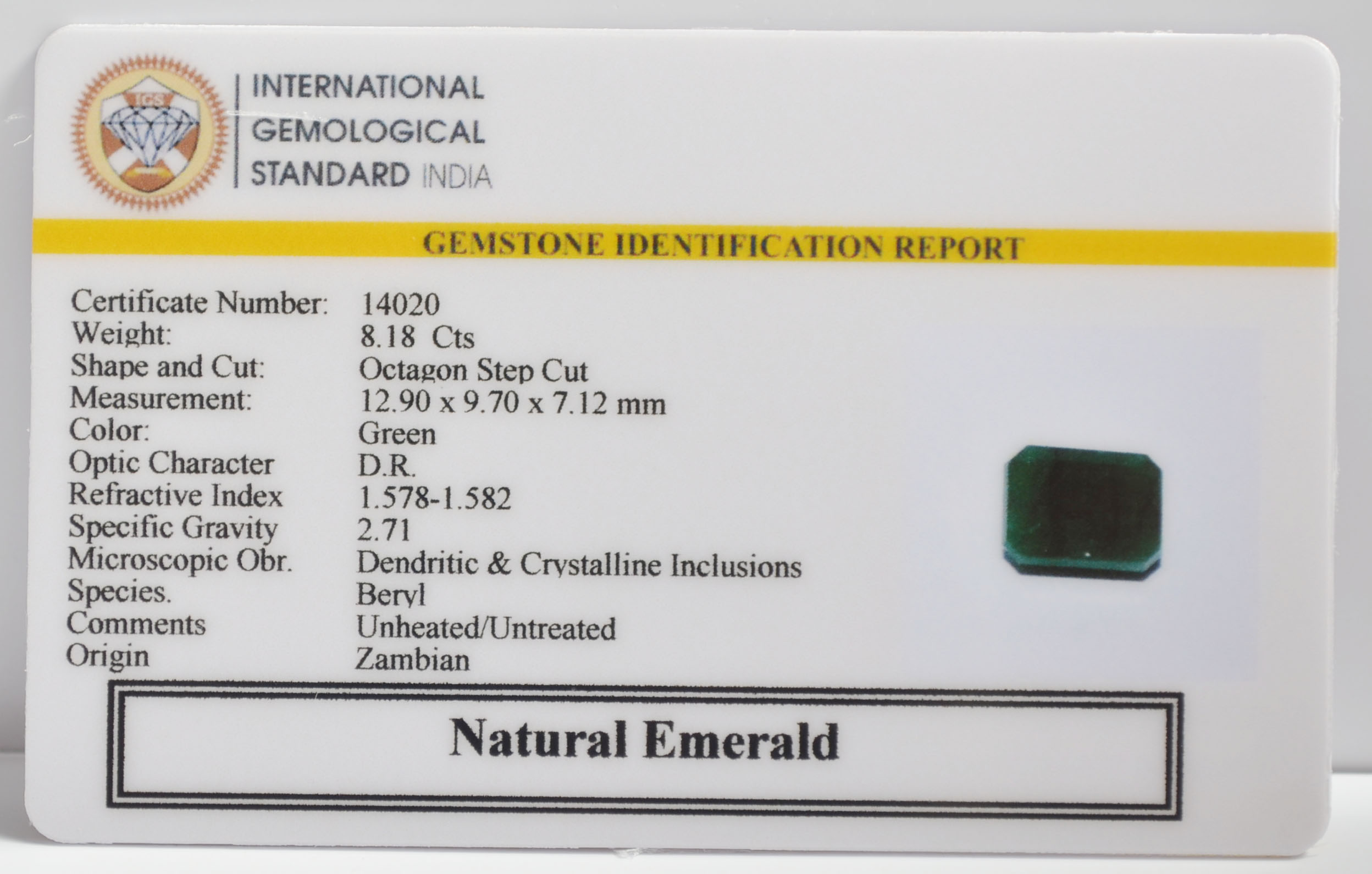 EMR23313K 2 EMERALD 8.18 Ct.