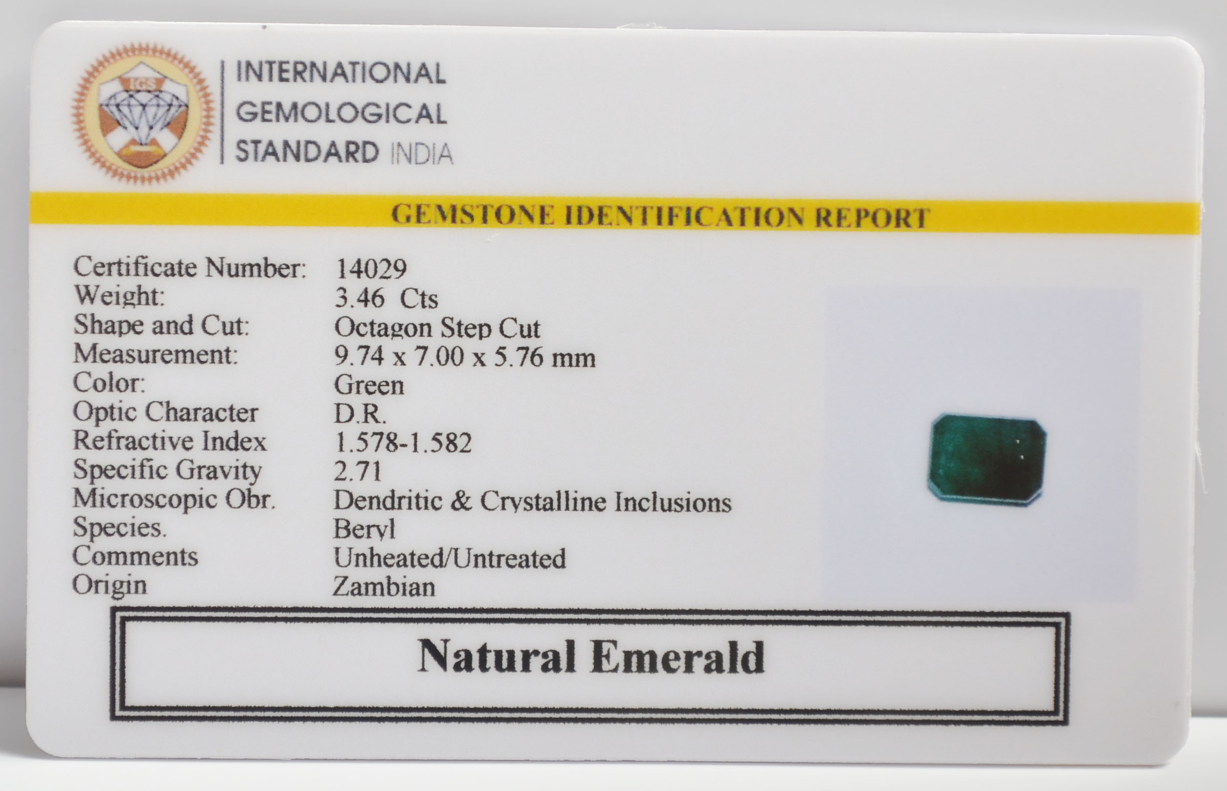 EMR23321K 2 EMERALD 3.46 Ct.