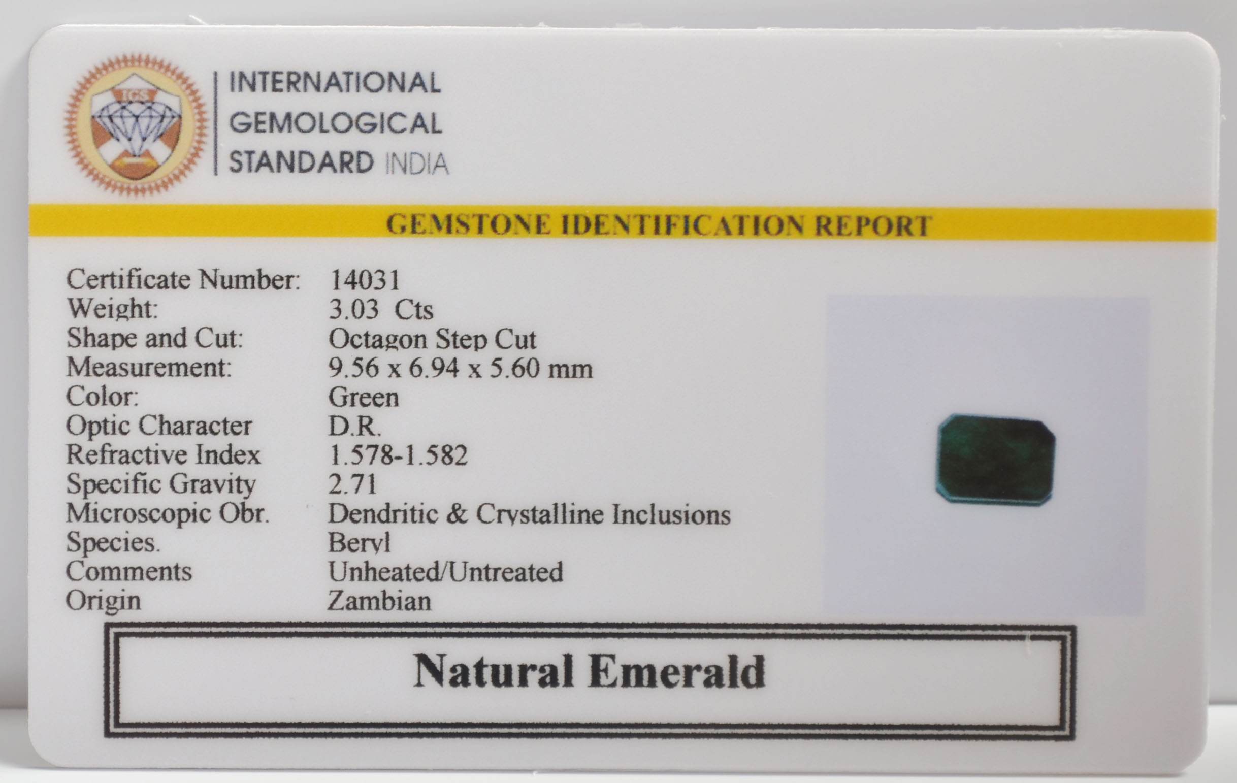 EMR23322K 2 EMERALD 3.03 Ct.