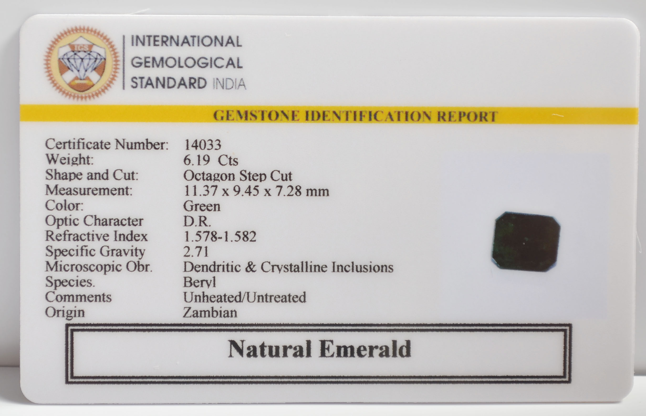 EMR23324K 2 EMERALD 6.19 Ct.