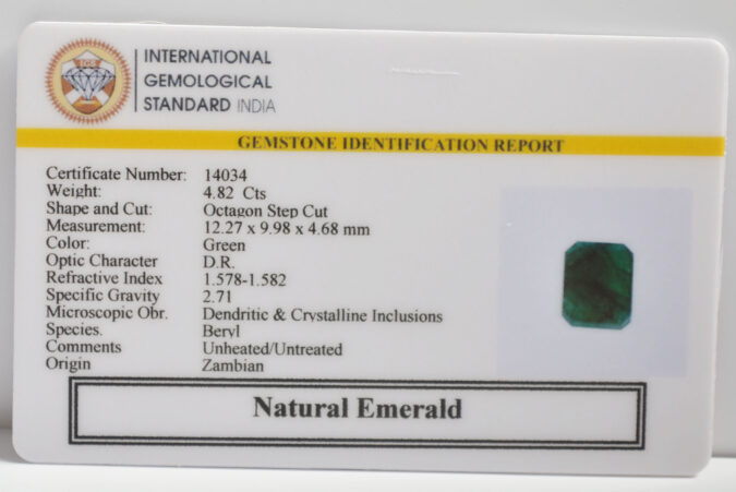 EMERALD 4.82 Ct.