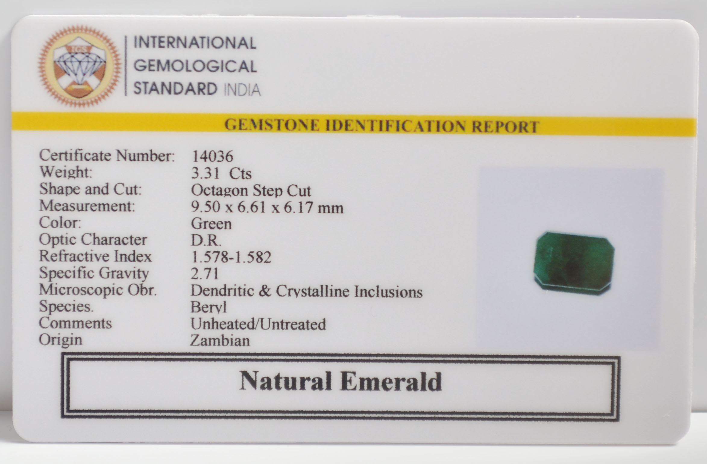 EMR23327K 2 EMERALD 3.31 Ct.
