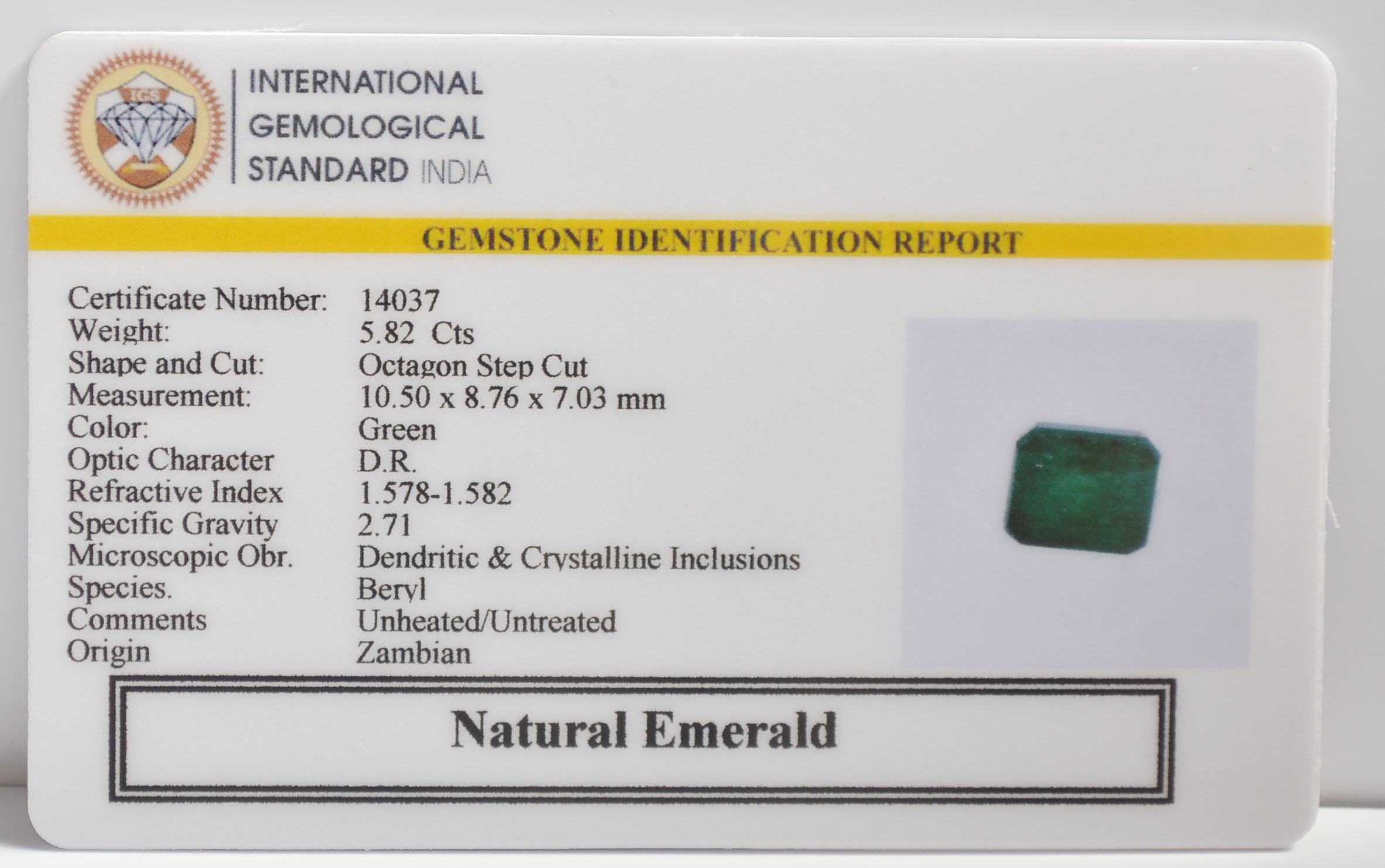 EMR23328K 2 EMERALD 5.82 Ct.