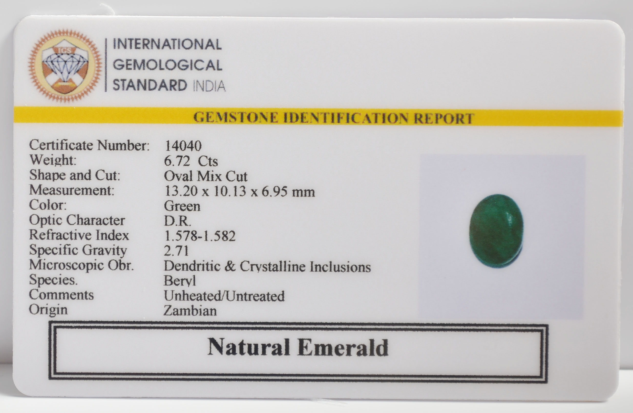 EMR23329K 2 EMERALD 6.72 Ct.