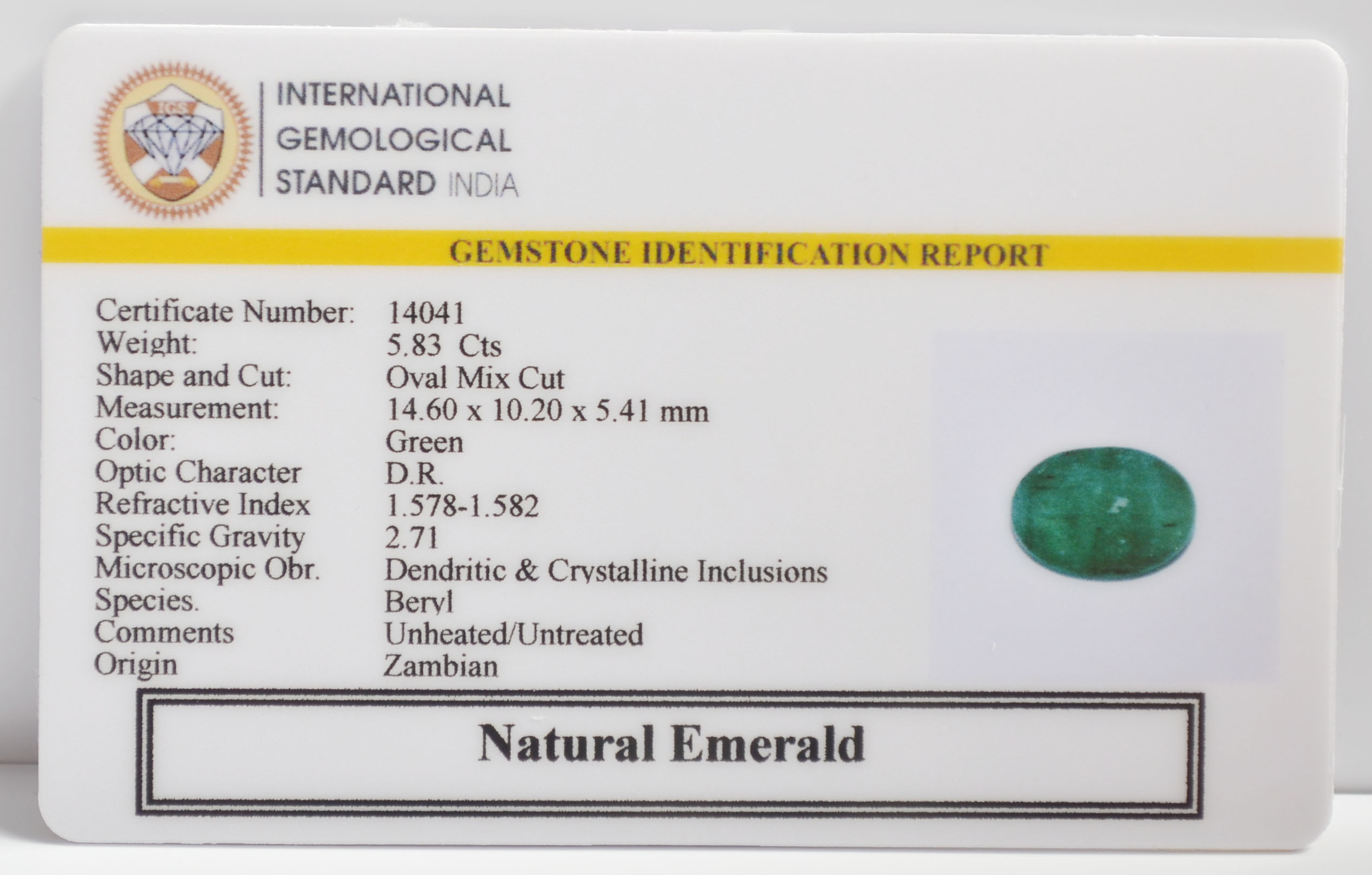 EMR23330K 2 EMERALD 5.83 Ct.