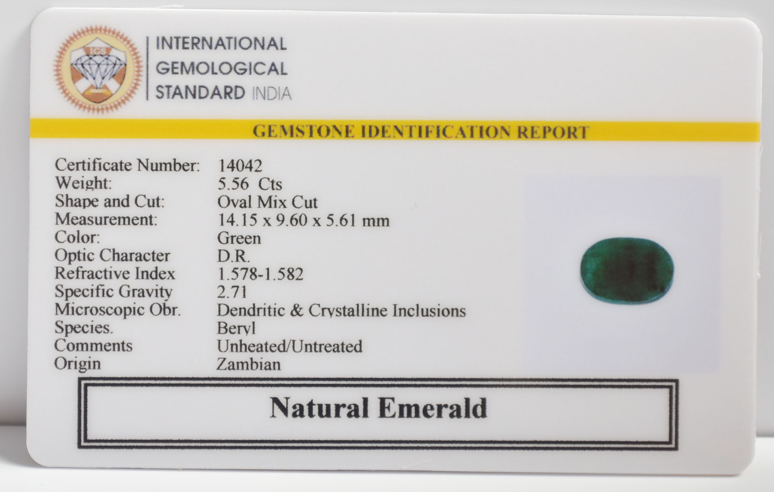 EMR23331K 2 EMERALD 5.56 Ct.