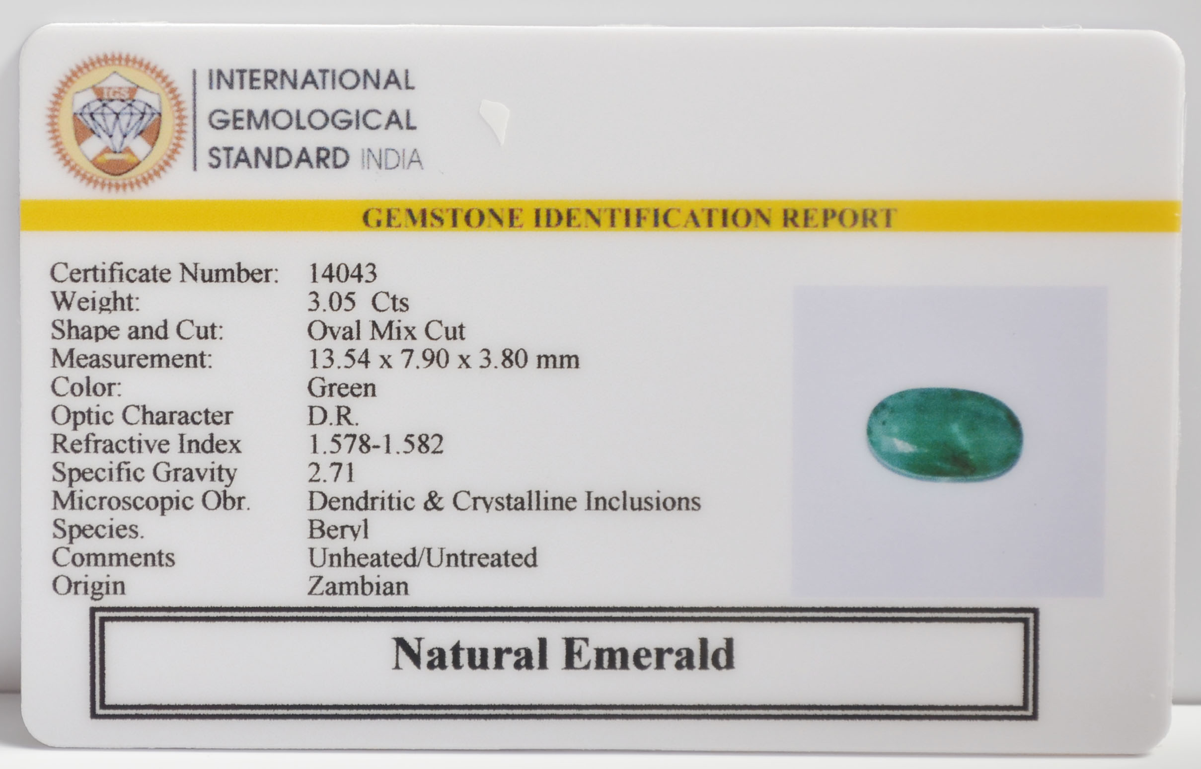 EMR23332K 2 EMERALD 3.05 Ct.