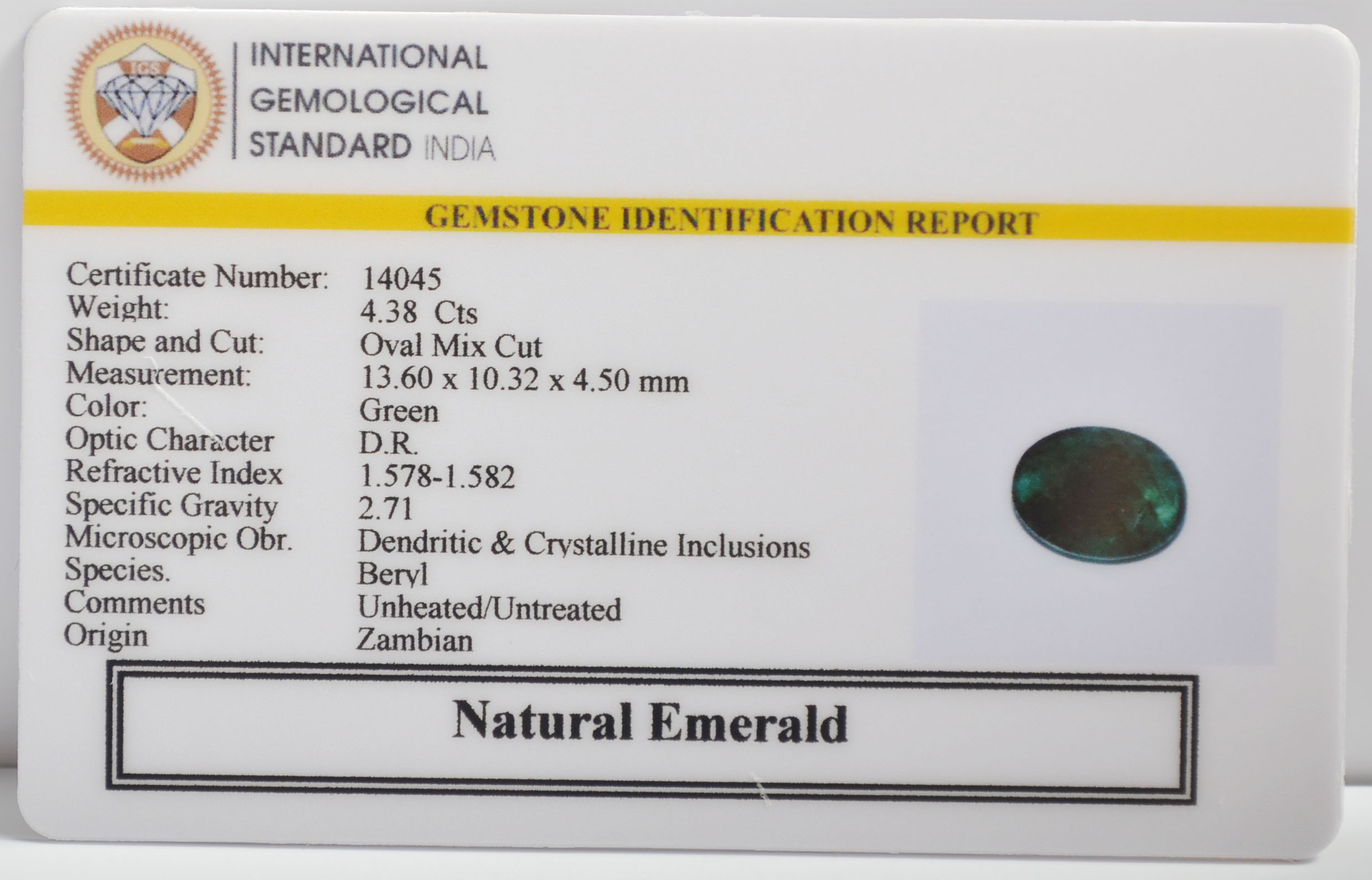EMR23334K 2 EMERALD 4.38 Ct.
