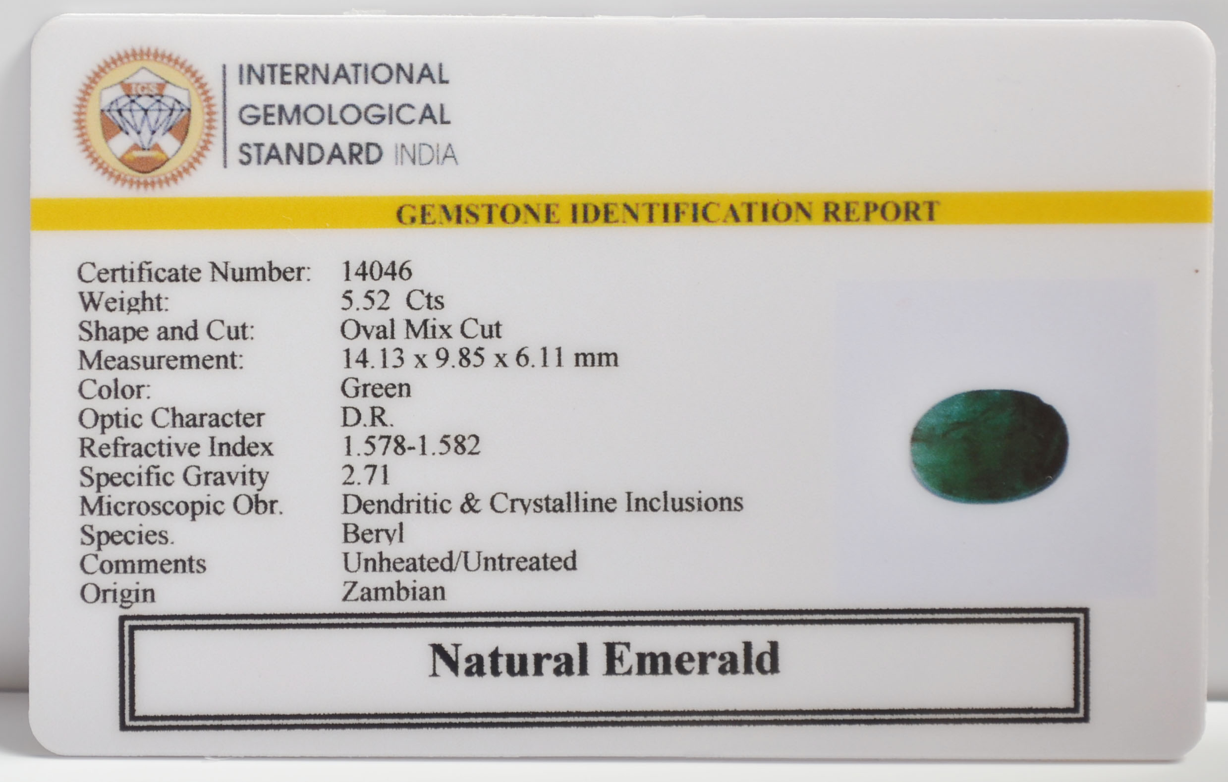 EMR23335K 2 EMERALD 5.52 Ct.