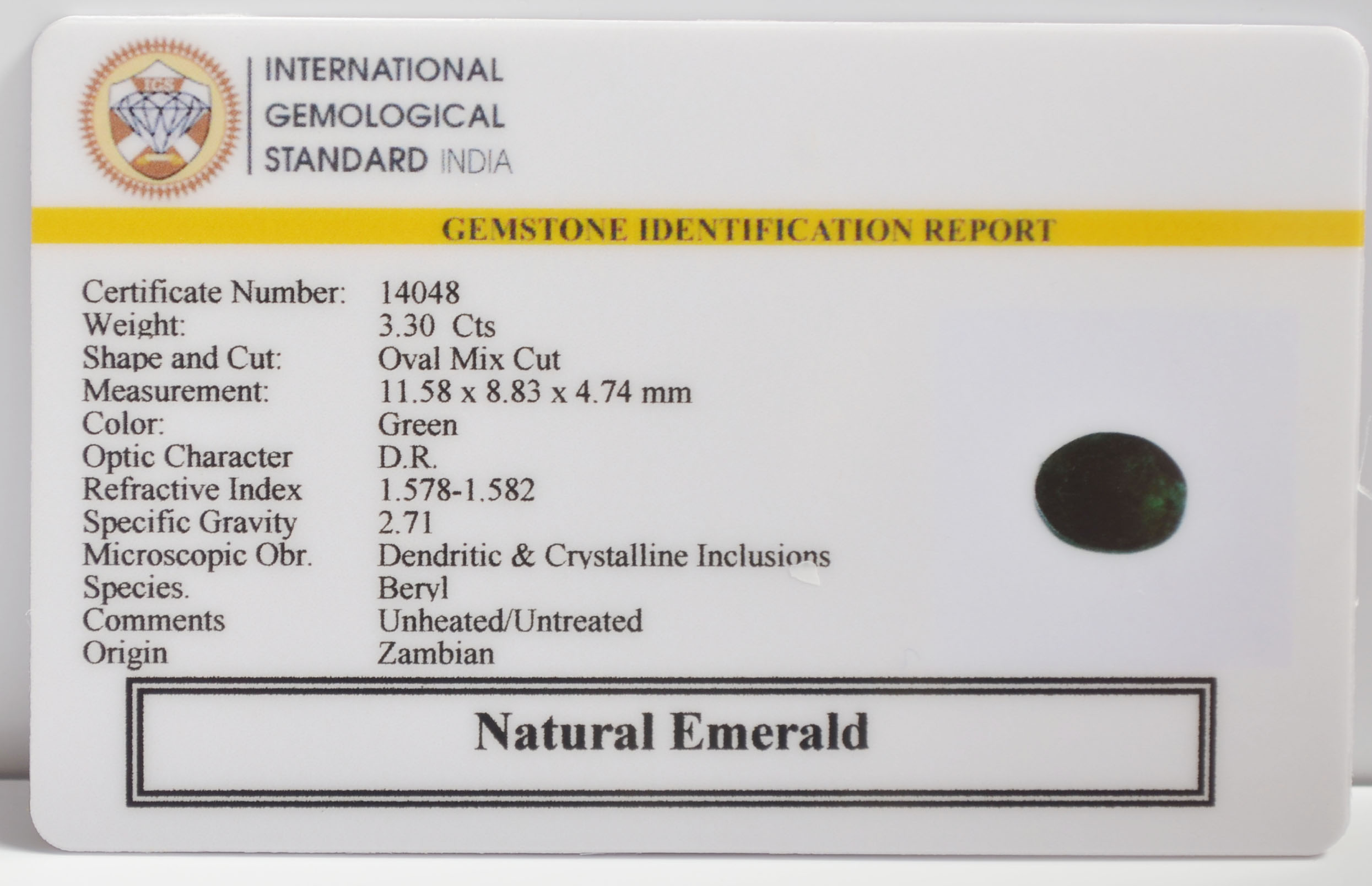EMR23337K 2 EMERALD 3.3 Ct.