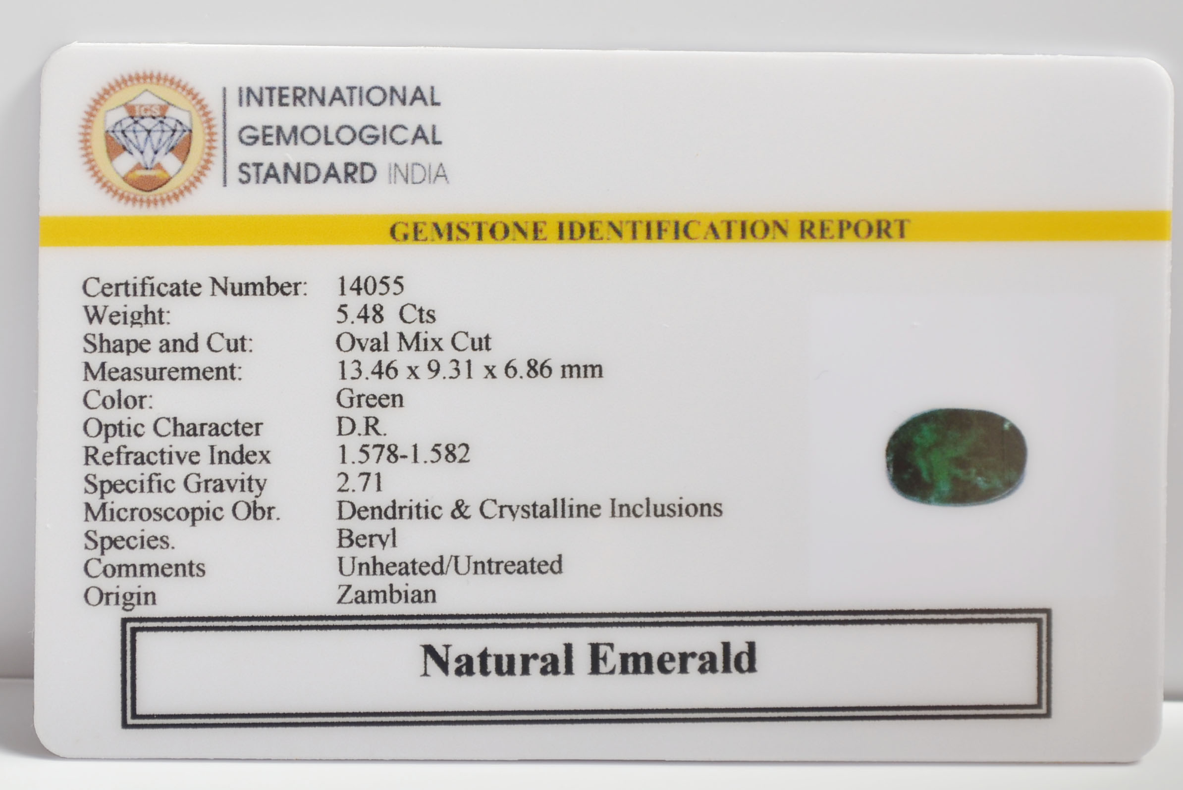 EMR23343K 2 EMERALD 5.48 Ct.