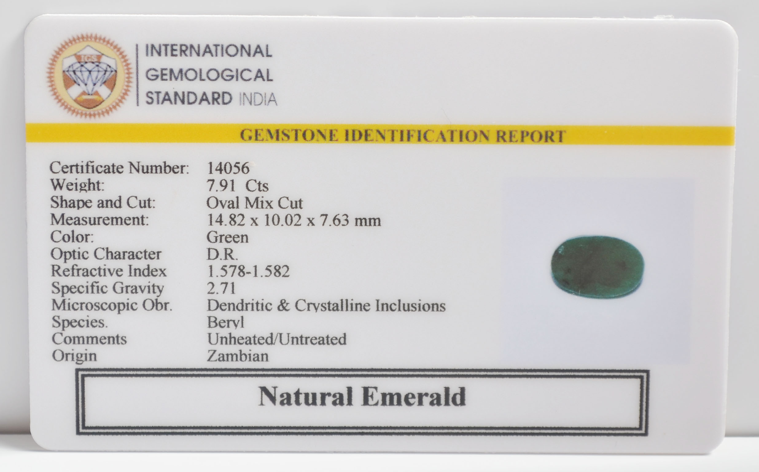 EMR23344K 2 EMERALD 7.91 Ct.