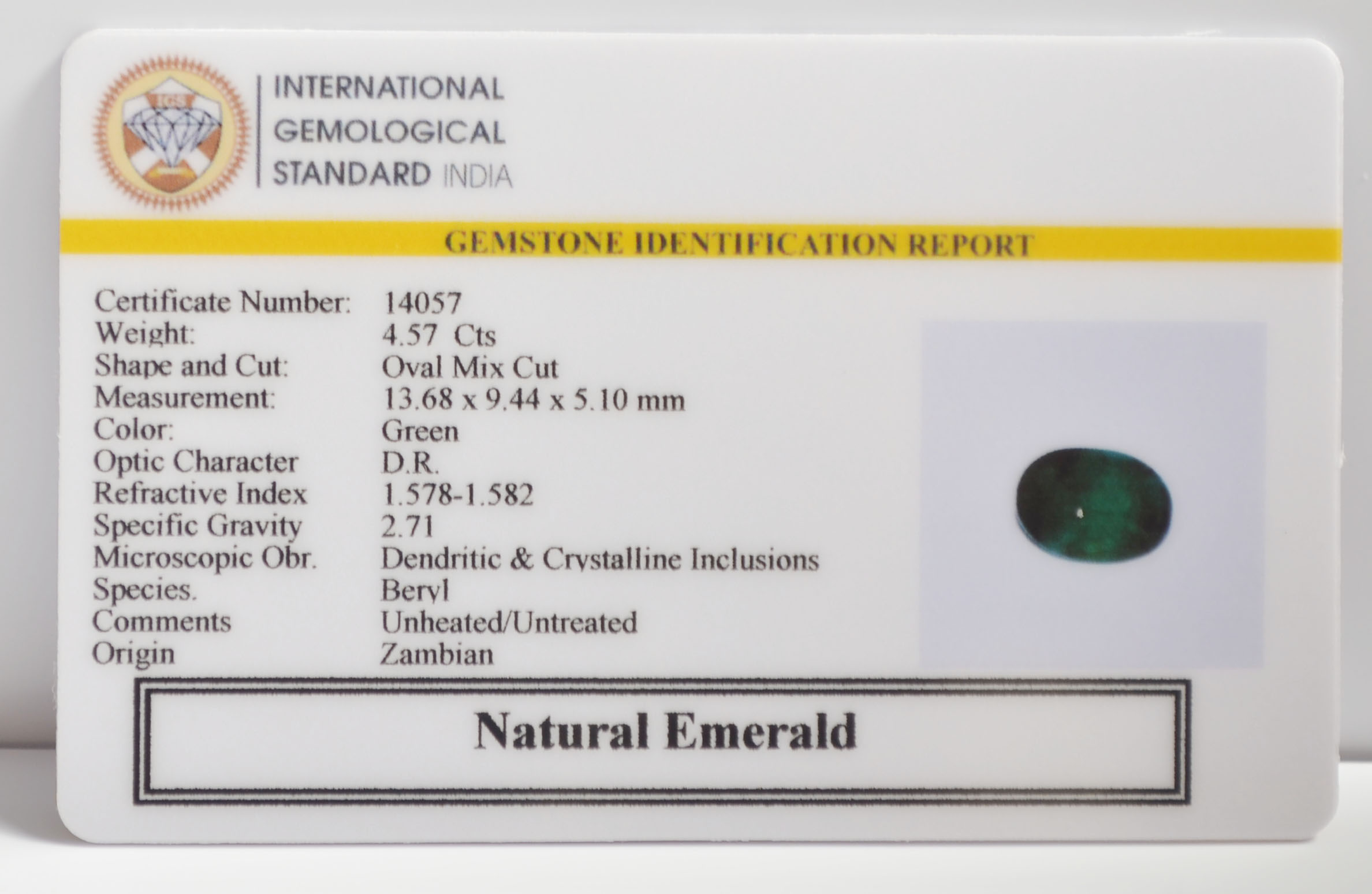 EMR23345K 2 EMERALD 4.57 Ct.