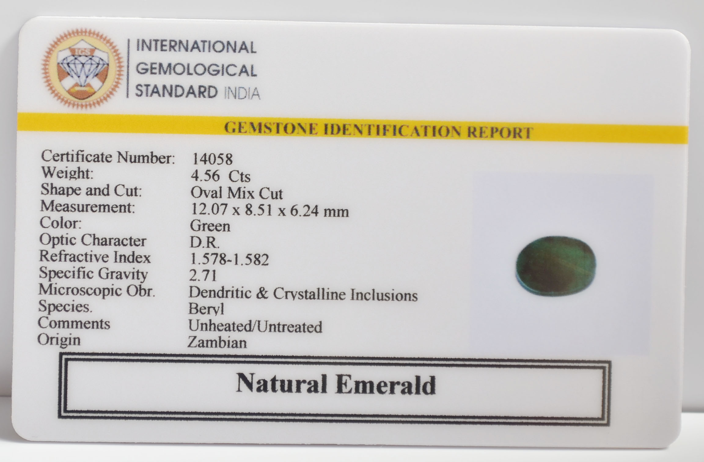 EMR23346K 2 EMERALD 4.56 Ct.