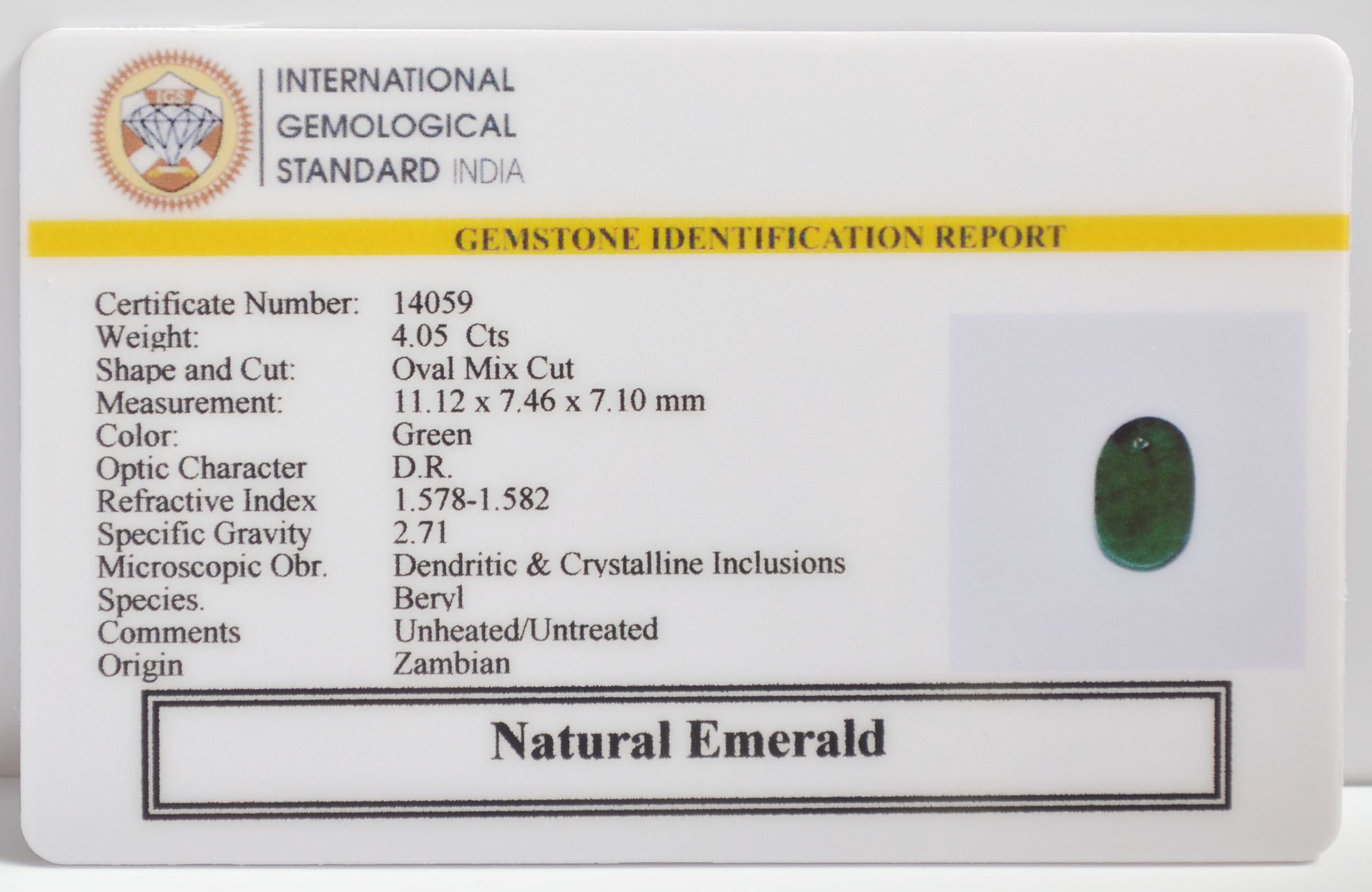 EMR23347K 2 EMERALD 4.05 Ct.