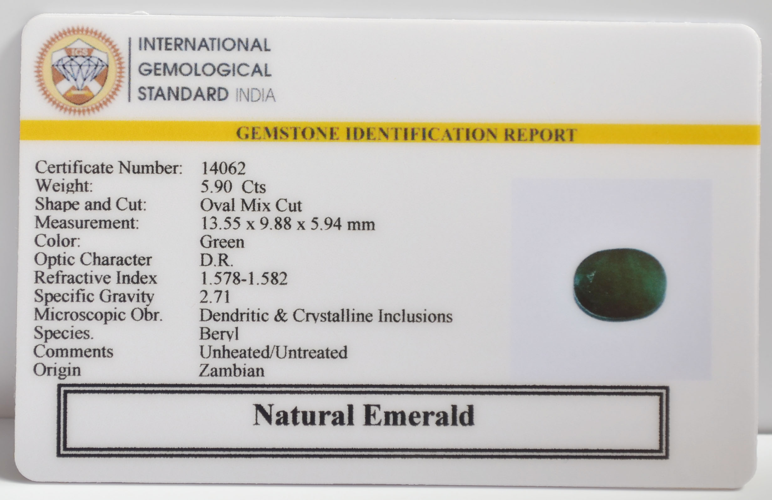 EMR23349K 2 EMERALD 5.9 Ct.