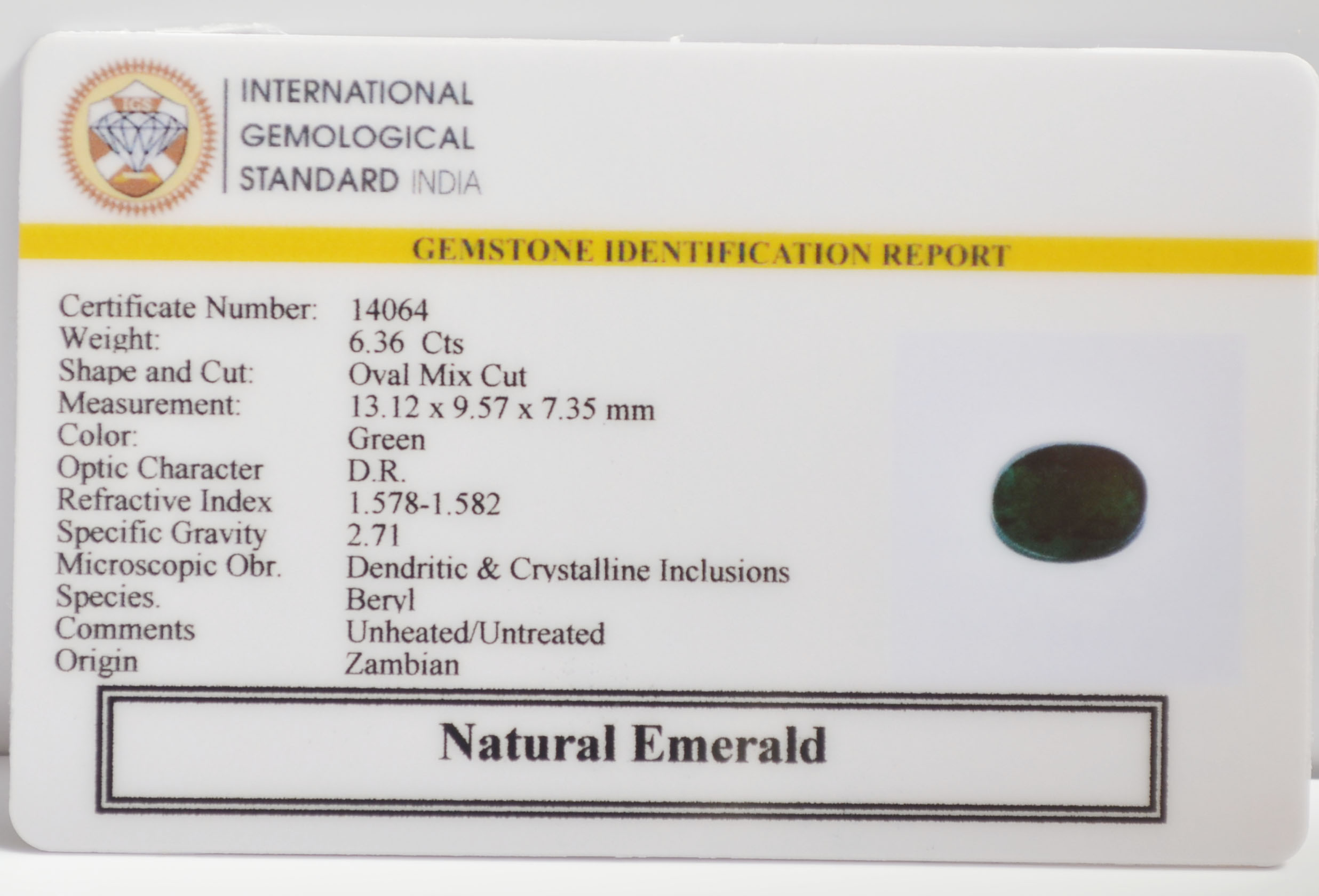 EMR23351K 2 EMERALD 6.36 Ct.